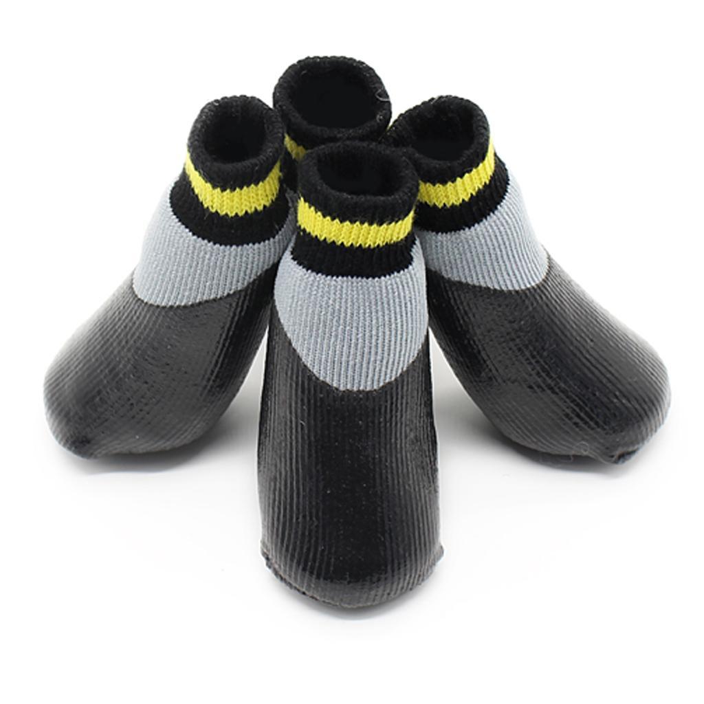 4x Elastic Dog Socks Puppy Antislip Boots Paw Protection