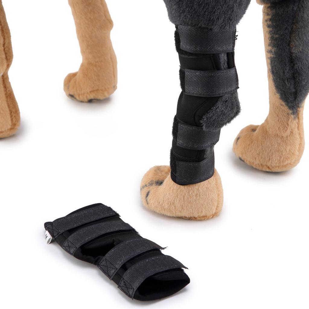 Hund hinten Bein Bandage Knieschutz mit 4 verstellbaren Klettverschluss
