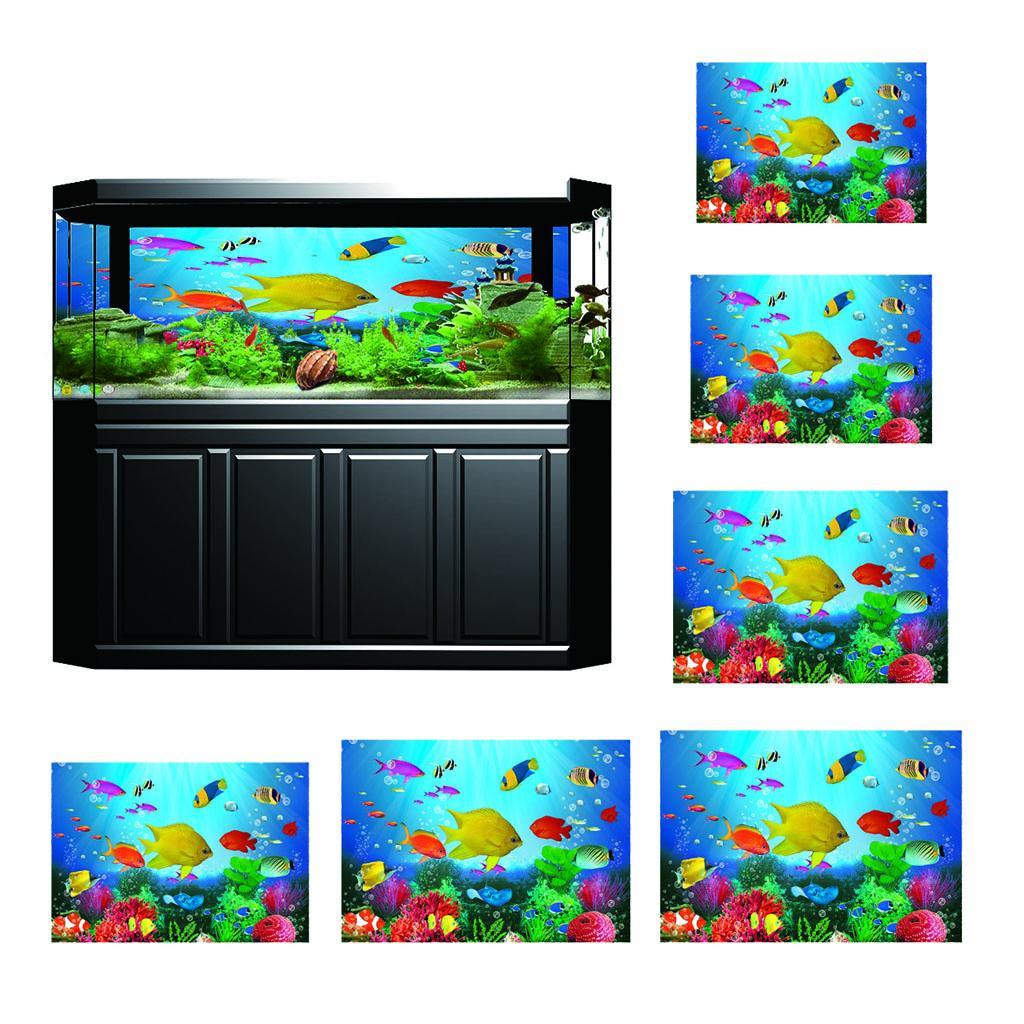 3D Self Adhesive Aquarium  Background Poster Tank Sticker  