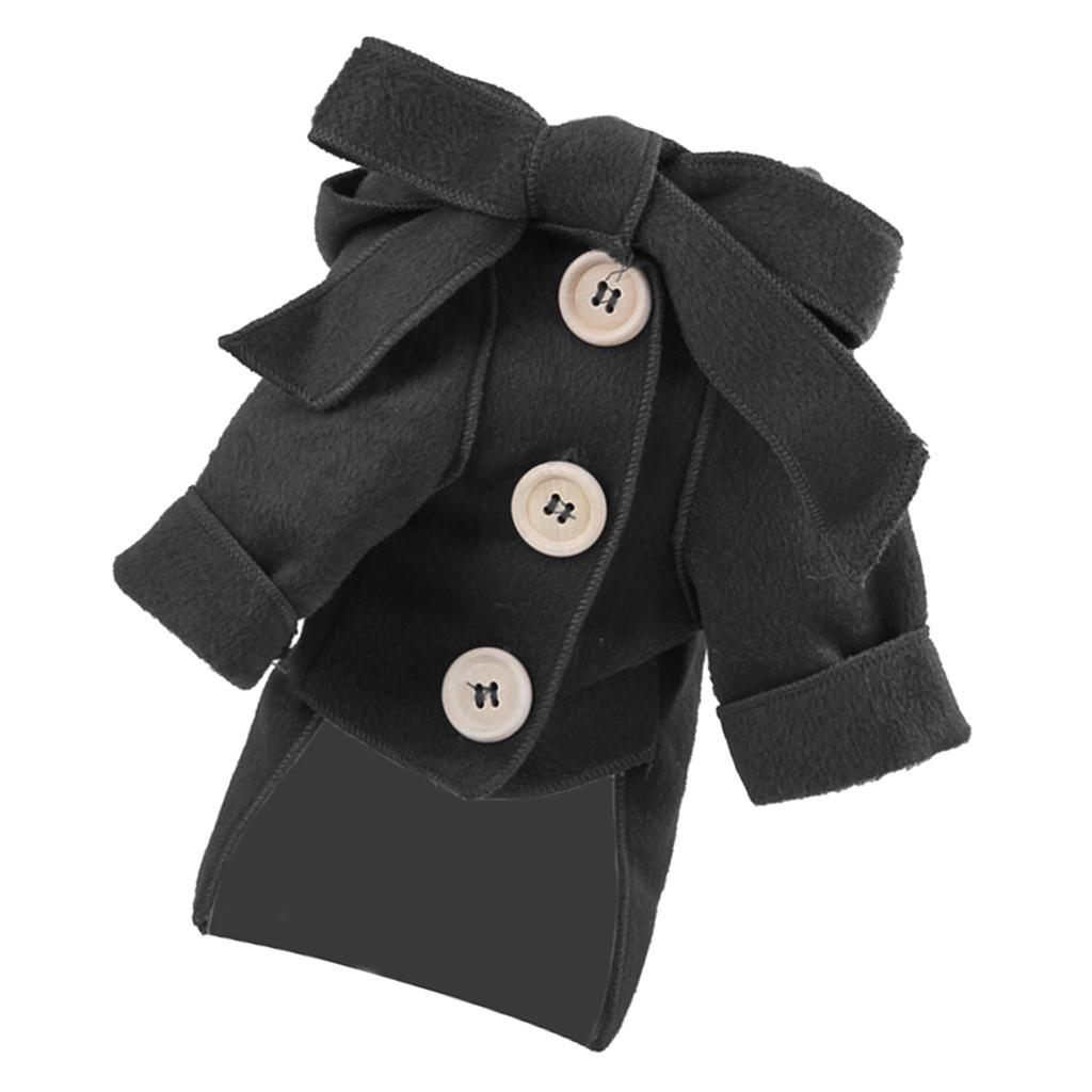 Small Dog Winter Warm Clothes Clothing New Year Outfit Apparels Grey-XS