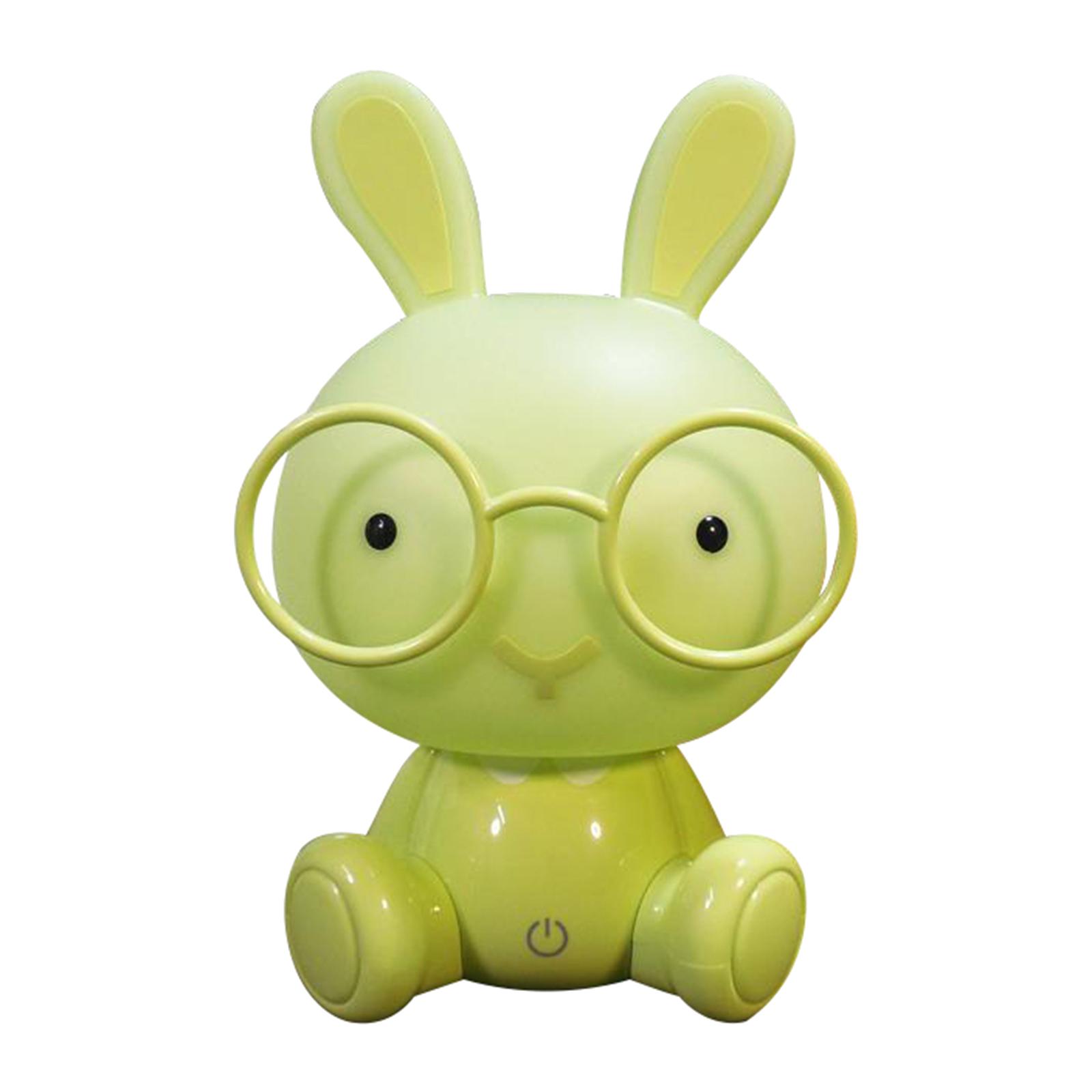 Cute Nightlight Reading Lamp Table Light Baby Room Lighting Green Rabbit