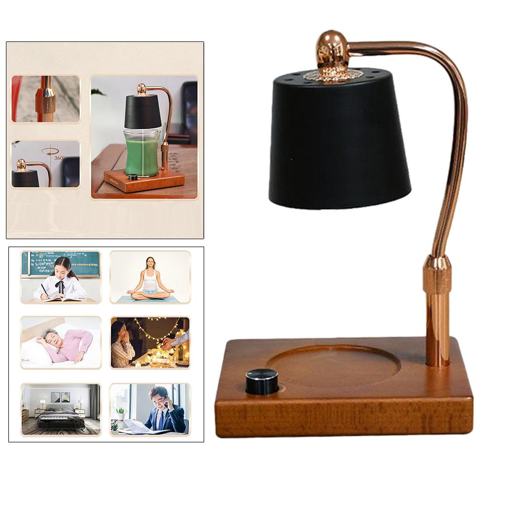 Electric Candle Warmer Wax Melter Lamp Dimmable Oil Burner Lamp Black Square
