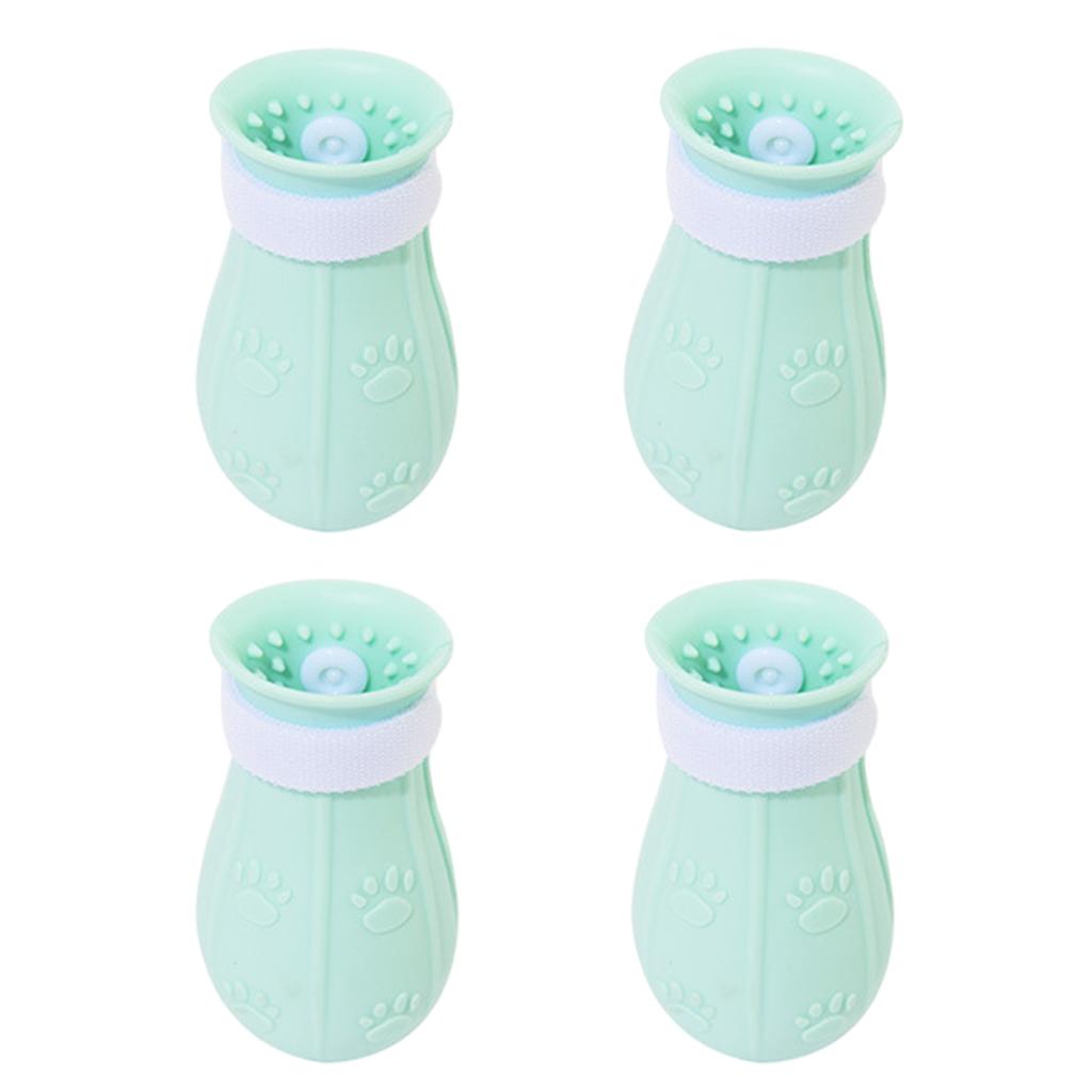 4Pcs Cat Claw Protector Cover Anti-shedding Anti-scratch Adjustable Green