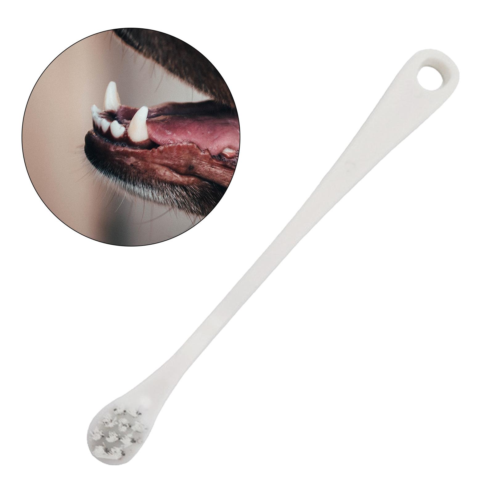 Dog Cats Teeth Deep Clean Brush Cleaning Fresh Breath Pets Toothbrush White