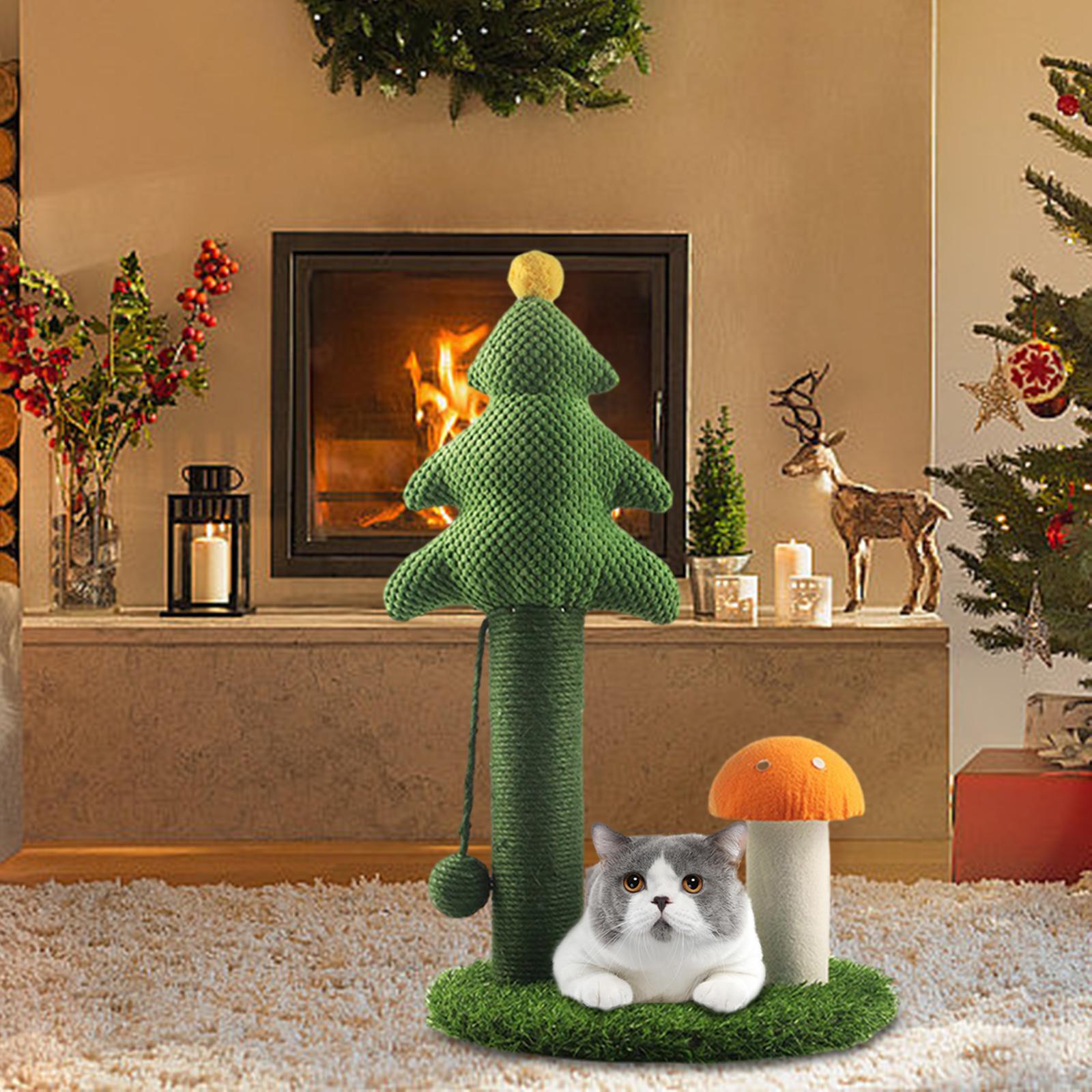 Cat Scratching Post Christmas Theme Pet Supplies Sisal Scratch with Ball Toy