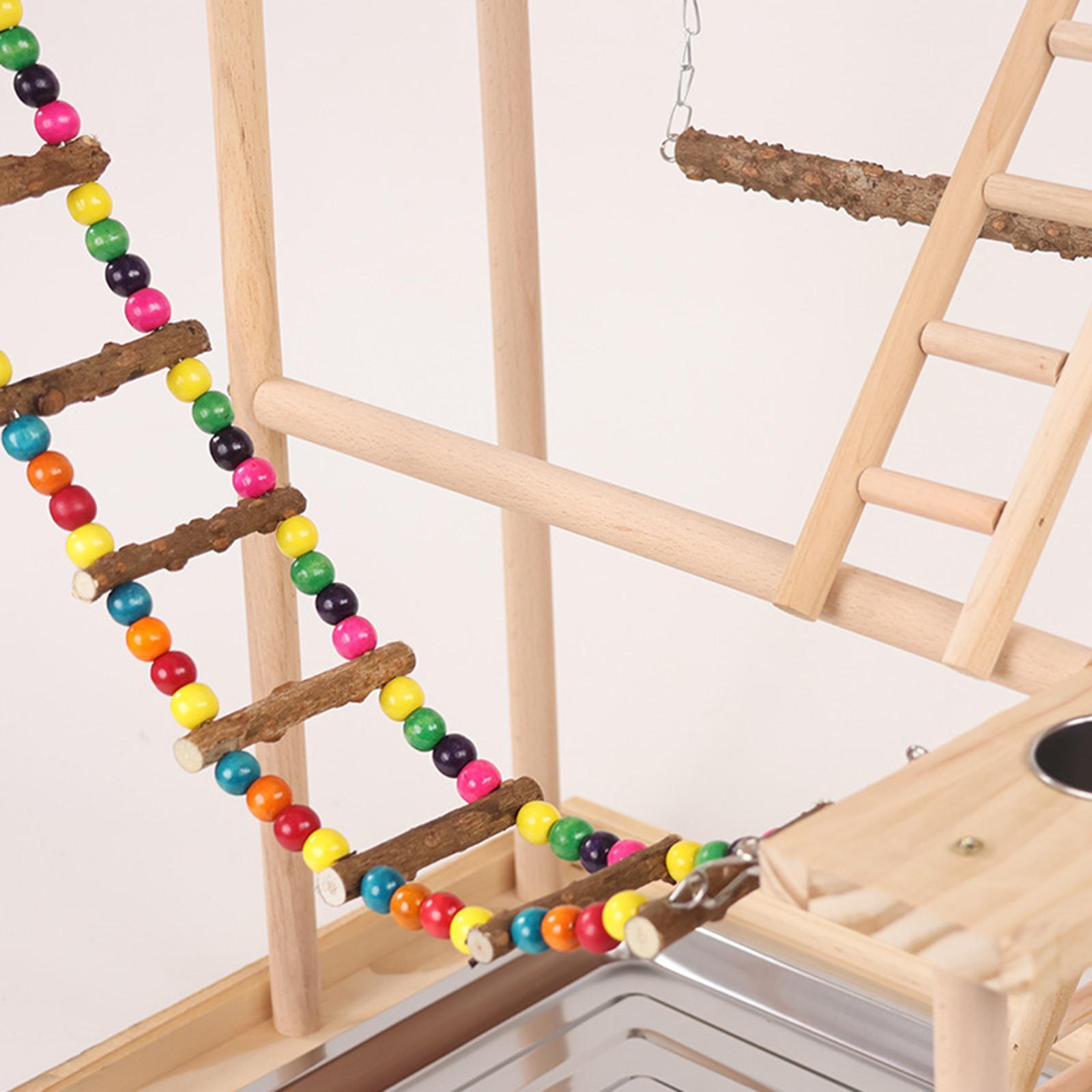 Parrot Playground Exercise Toy Bird Gym for Parakeet Parrot Lovebird Conures