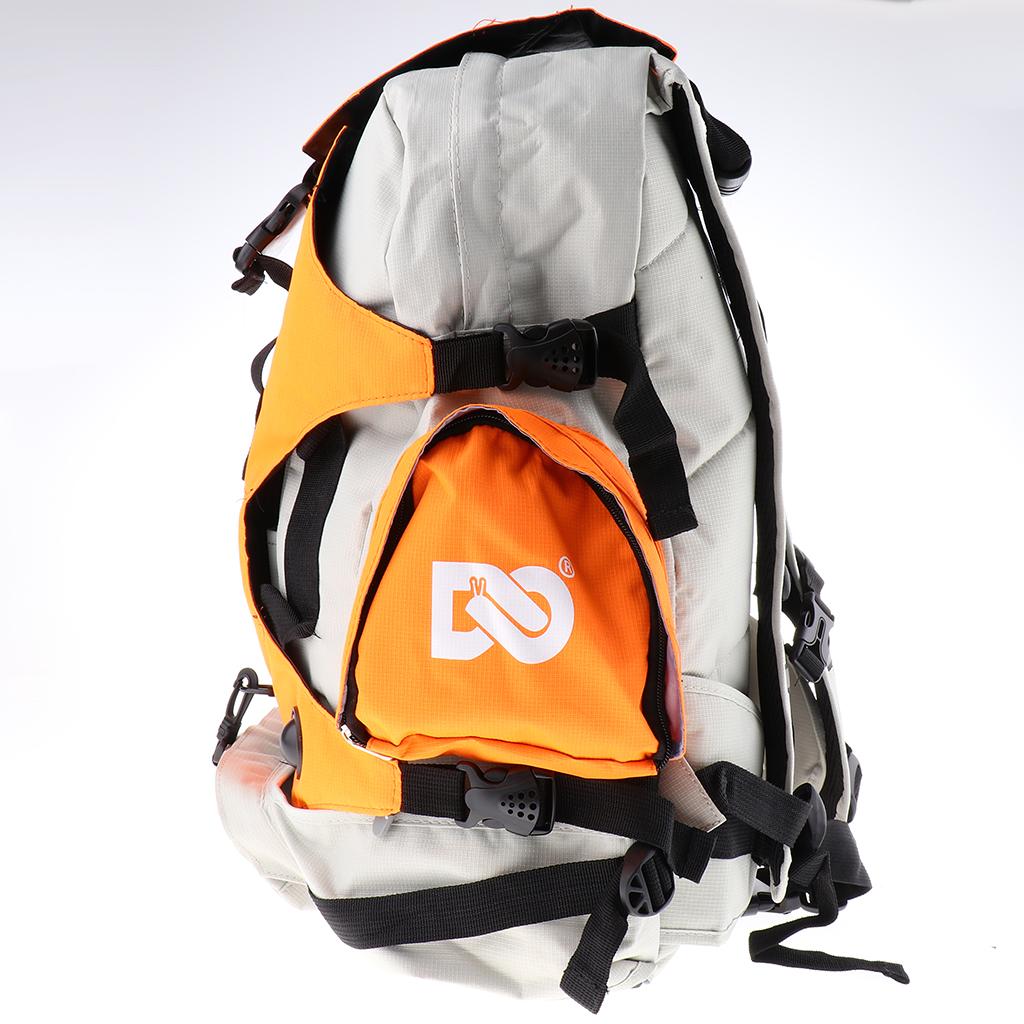 Large Capacity Roller Skates Backpack Padded Shoulder Strap Pack Orange