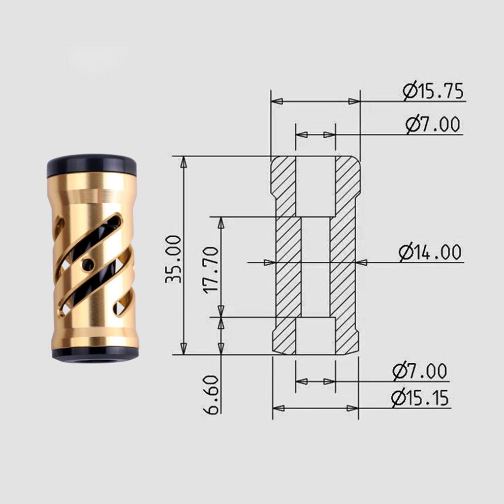 2xFishing Reel Handle Metal Power Knob Grip Reel Replacement Part Silver Blue