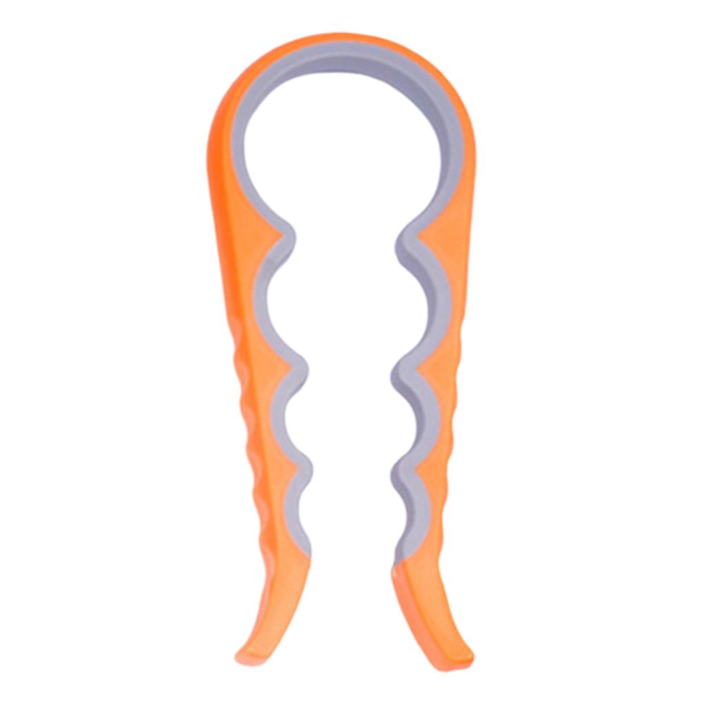 Bottle Can Opener Non-slip Swivel Jar Lid Opener Kitchen Gadget Orange