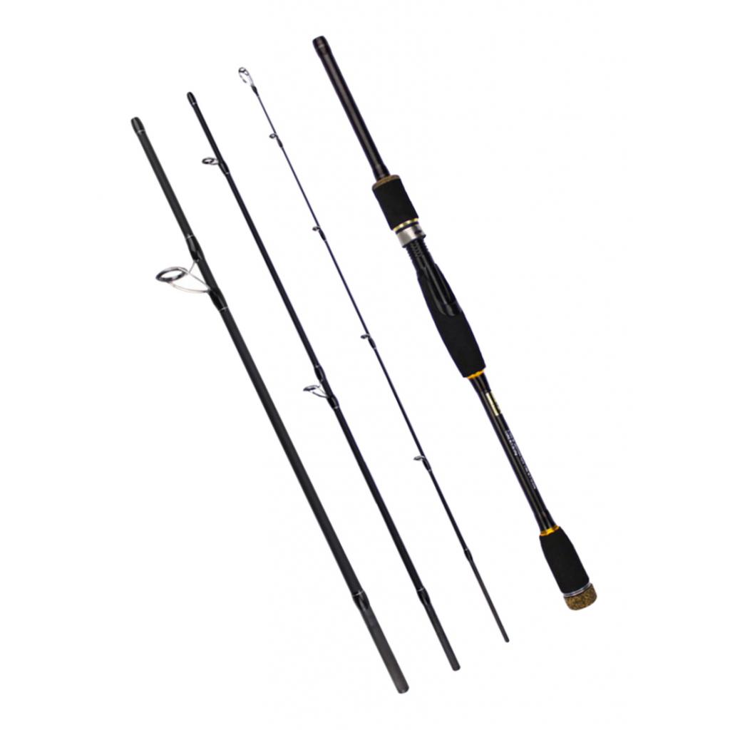 4 Section Carbon Fiber Fishing Rod Ultralight Lure Pole Straight Handle 3.0m