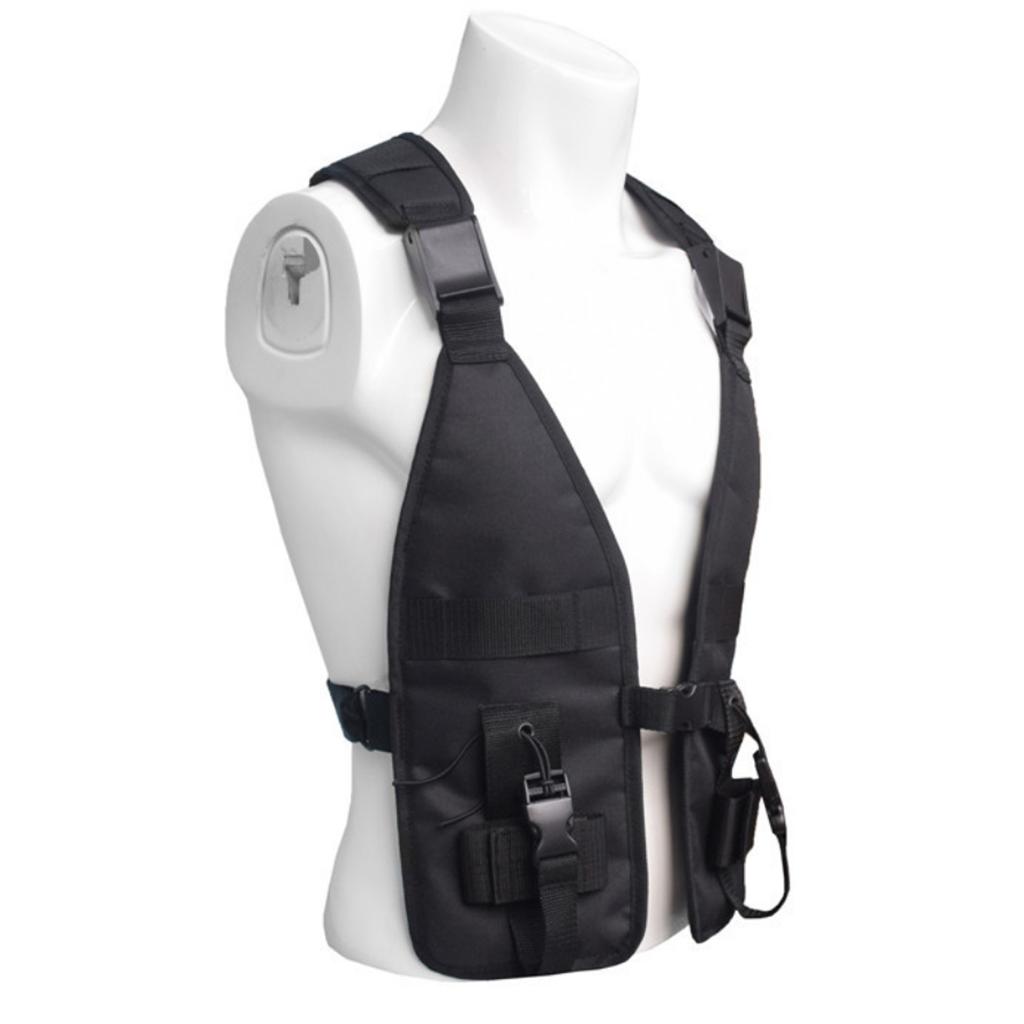 Oxford Cloth Tactical Vest Chest Recon Bag Black