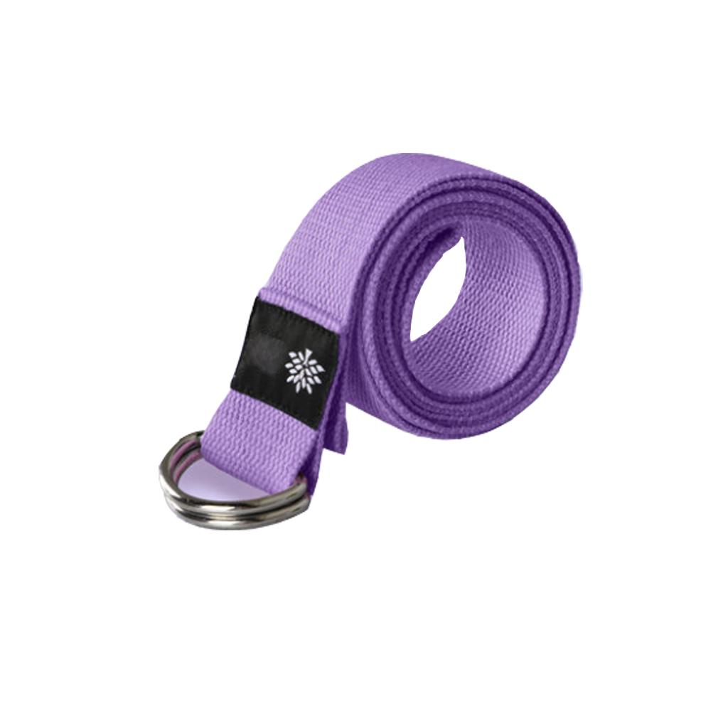 Skin-friendly Portable Cotton Yoga Stretch Bands Purple