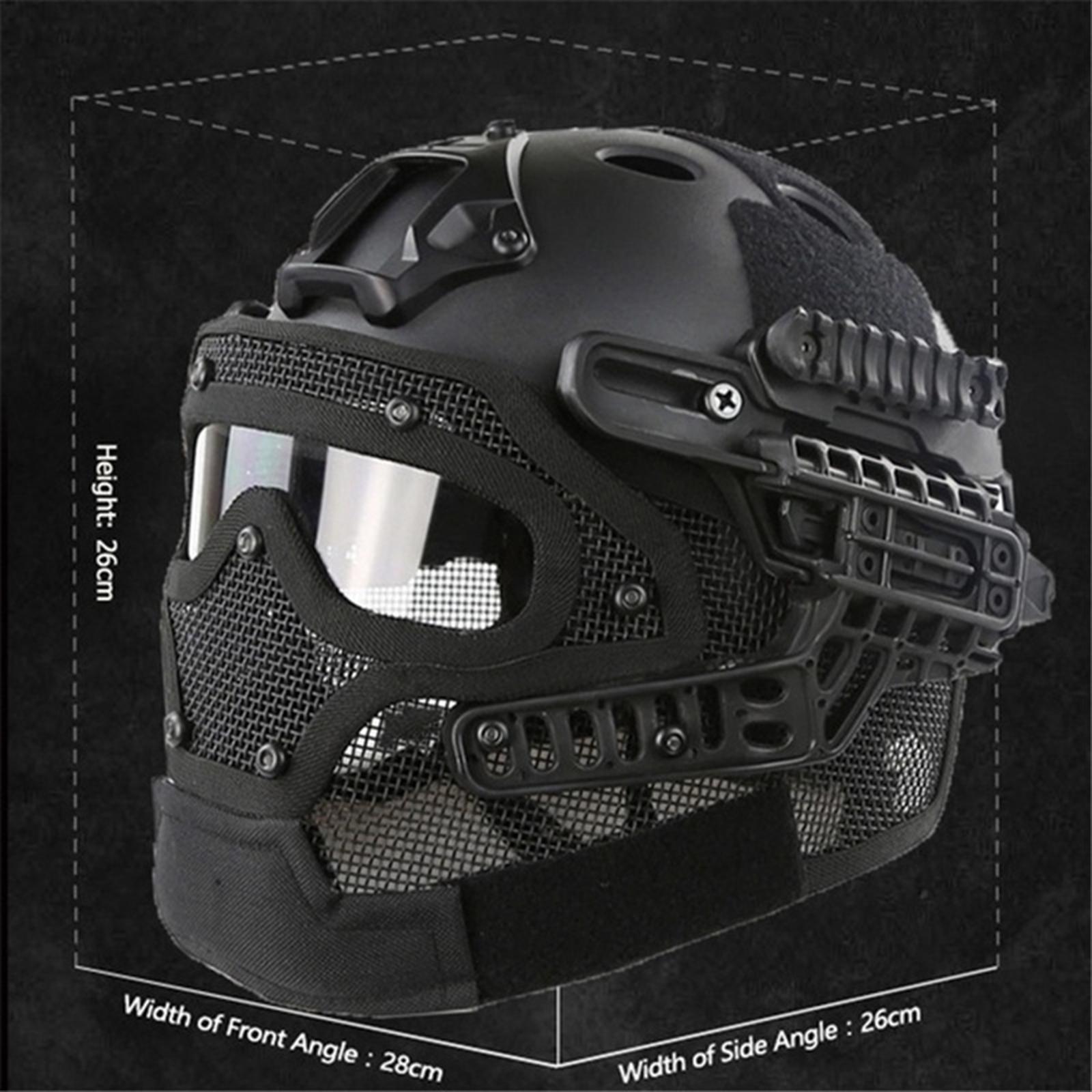 Tactical Airsoft Paintball Protect Combat FAST Helmet Black