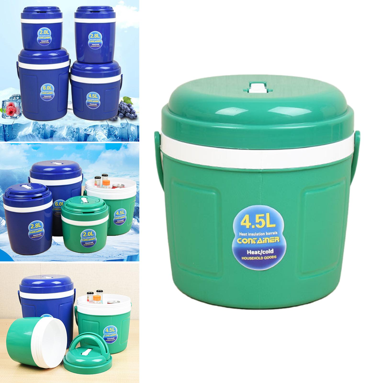 Car Insulated Bucket Summer For Travel Leakproof Beverage Cooler 4.5L Green