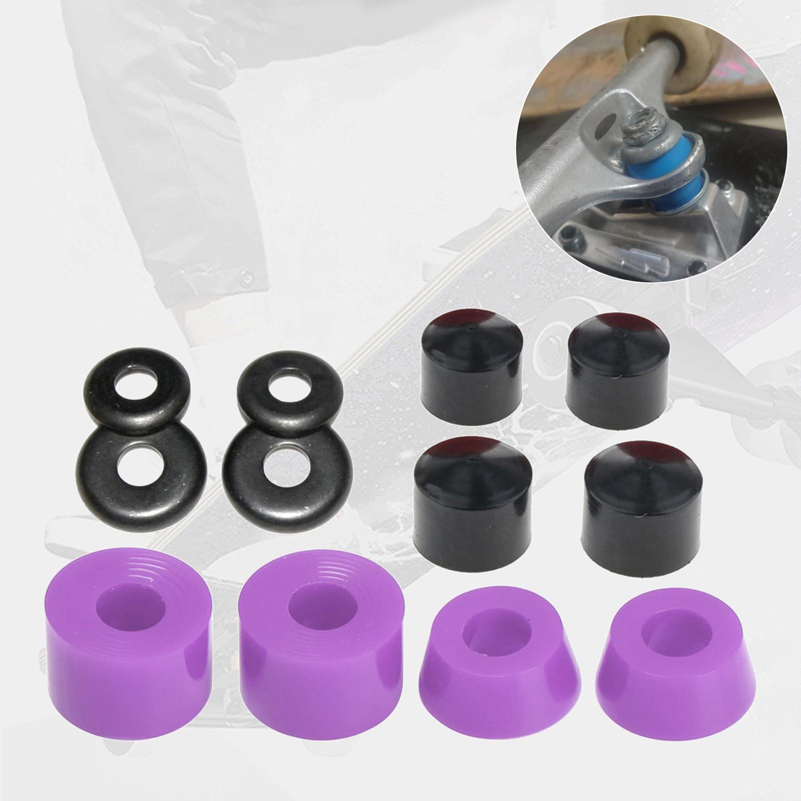 Skateboard Bushing Replacement Cups Washers Longboard Rebuild Kit Purple