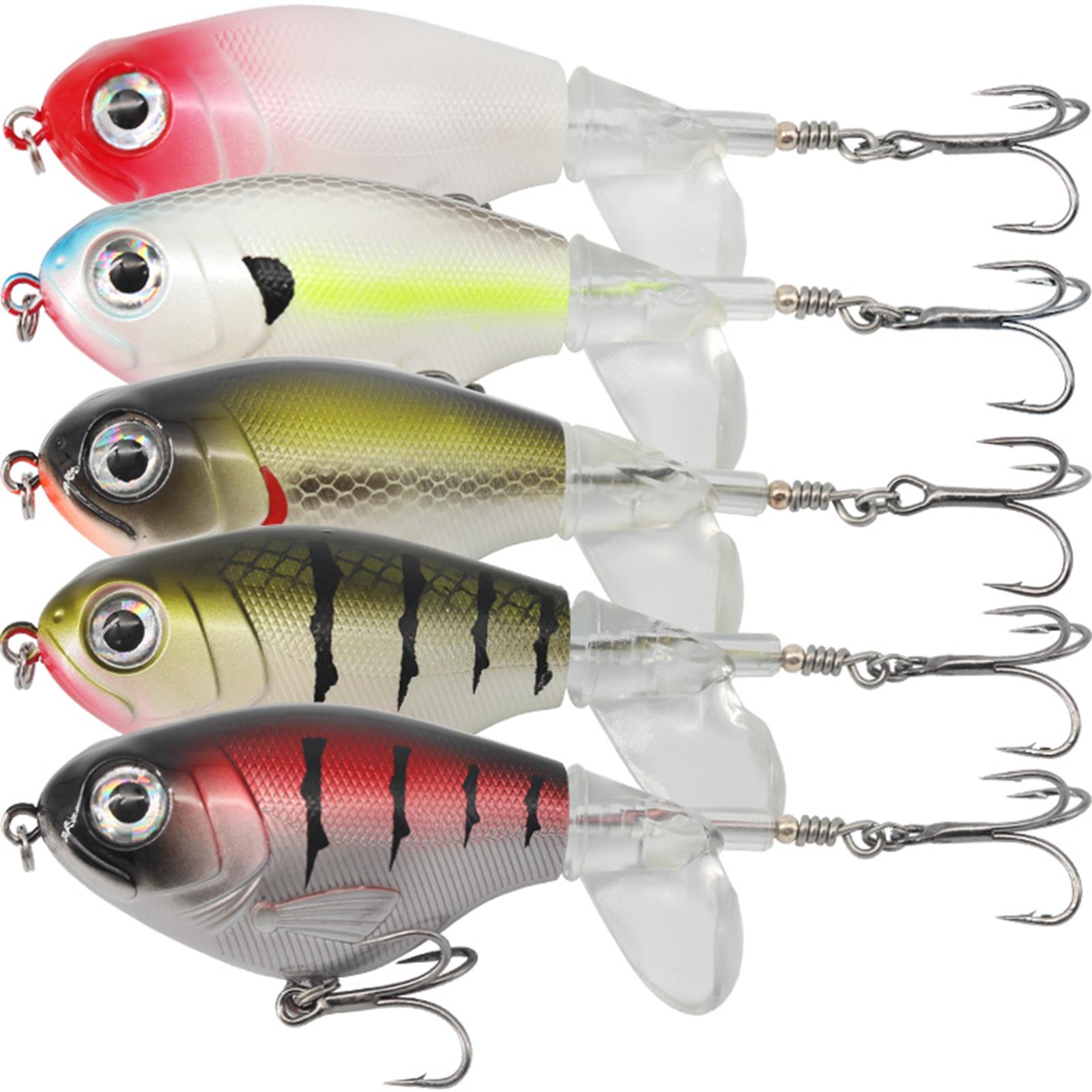 5x Fishing Lures Propeller Tail Swimbaits Hard Baits for Saltwater