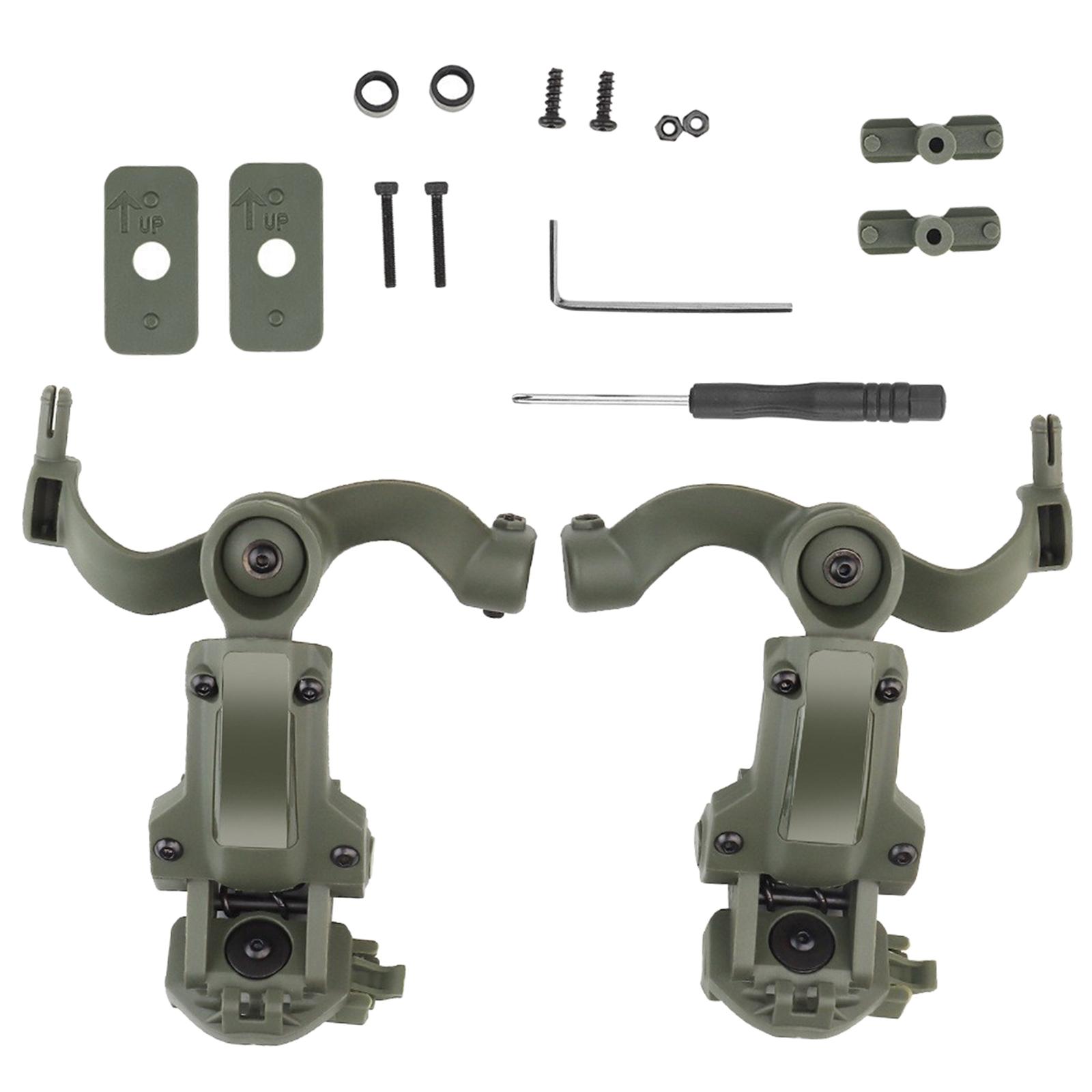 Helmet Rail Fittings Easily Install Professional Headset Bracket Kit Green