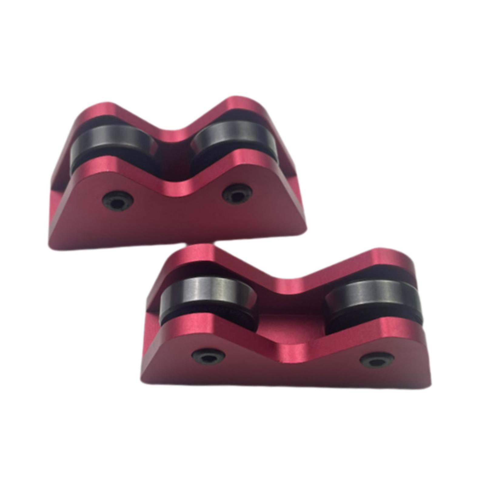 2Pcs Billiard Straightness Checker Alloy Maintenance Tool for Club Games Red