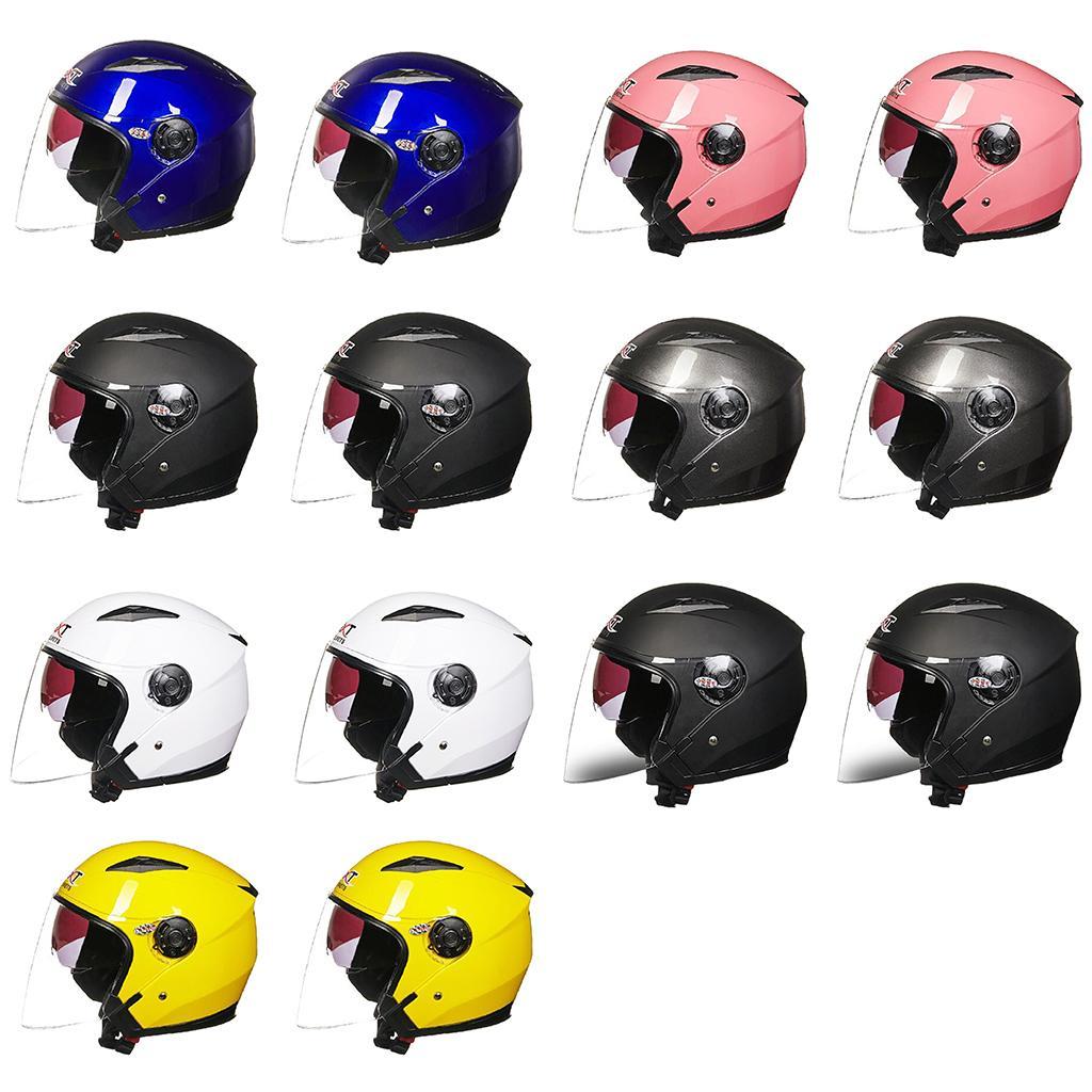 Motorcycle Helmet Half Face Daul Visor Helmet UV Protection Helmet | eBay