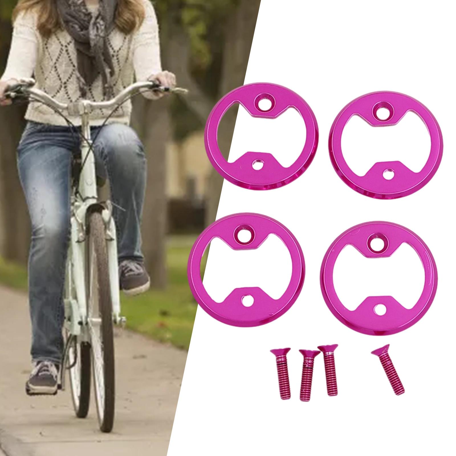4 Pieces Bike Pedal Plate Bow Parts for Stable Professional Pink