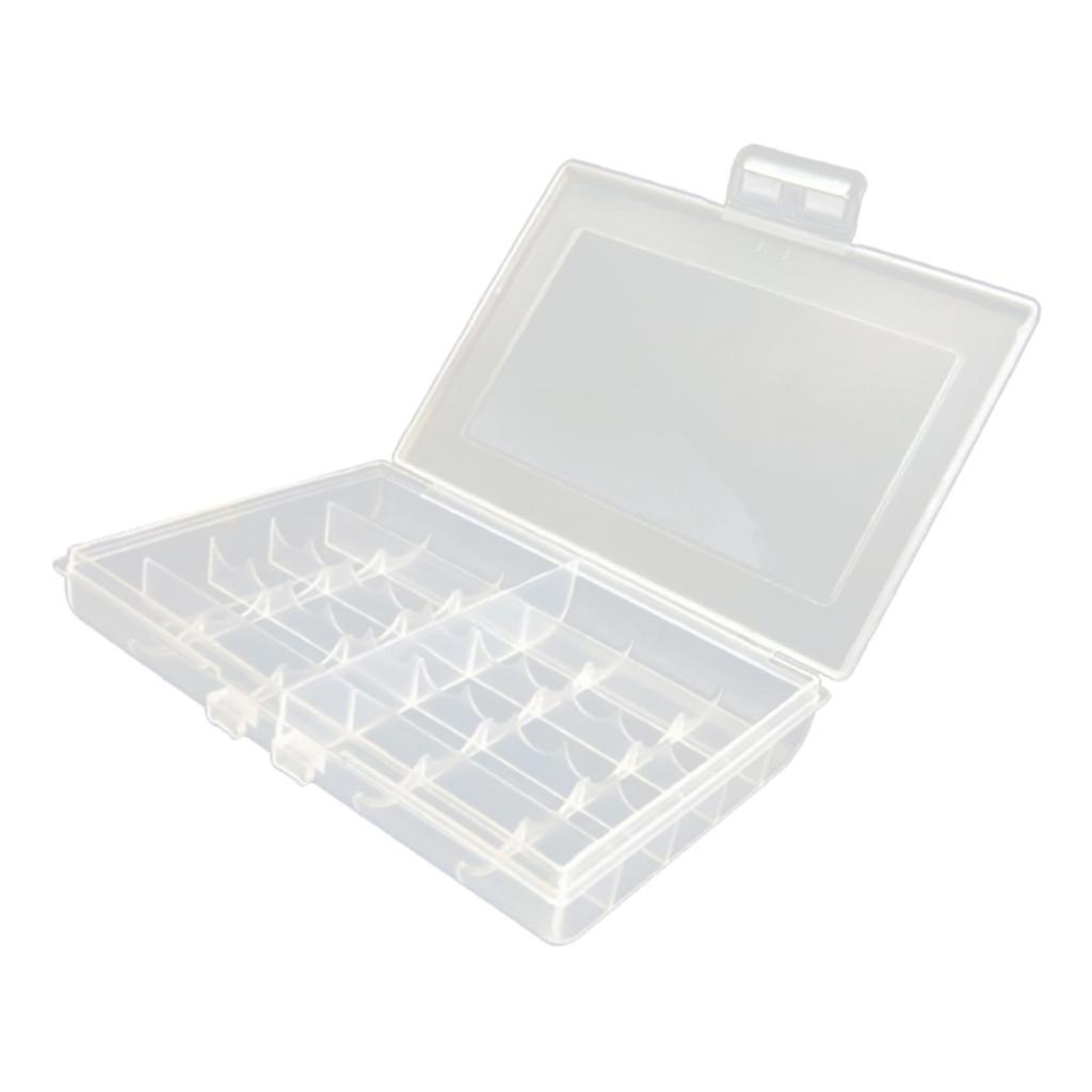 3xClear Plastic Battery Storage Case/Organizer Holder 120x85x20mm