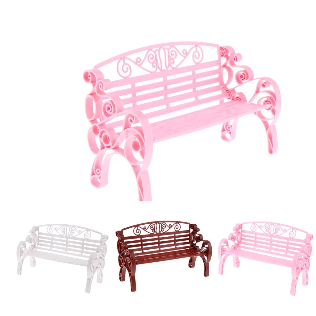 Dollhouse Furniture 1 6 Scale Miniature Garden Patio Park Bench Garden Decor Ebay