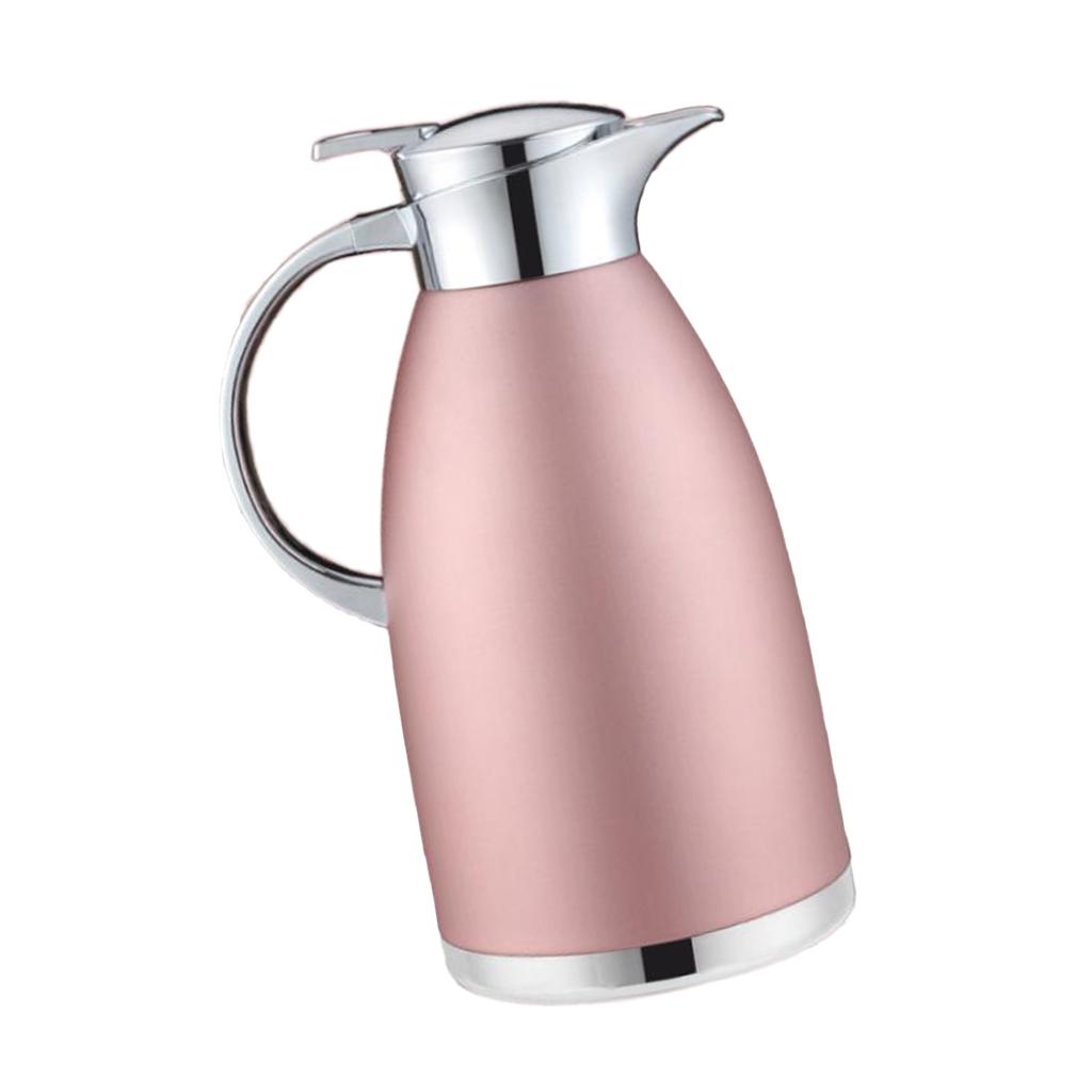 Home Double Stainless Steel Coffee Pot Vacuum Insulation Jug Kettle 1.8 ...