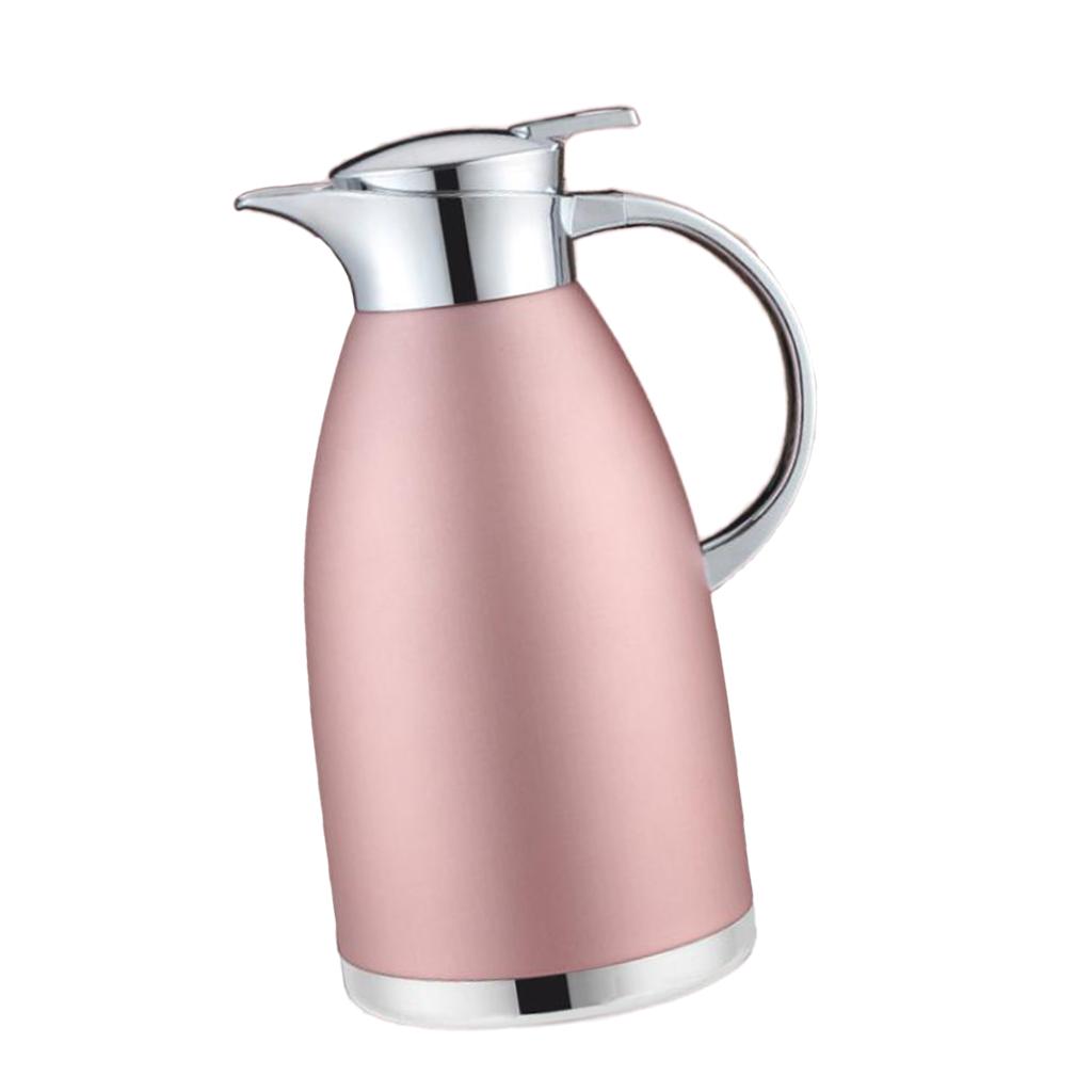 Home Double Stainless Steel Coffee Pot Vacuum Insulation Jug Kettle 1.8