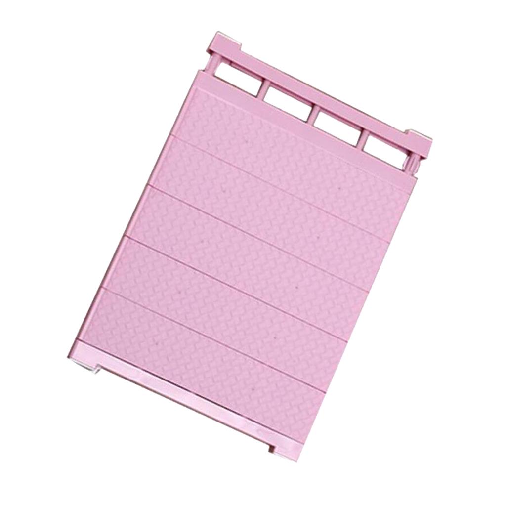 Expandable Shelf Closet Organizer Storage Adjustable Rack Rod Pink 50-80cm