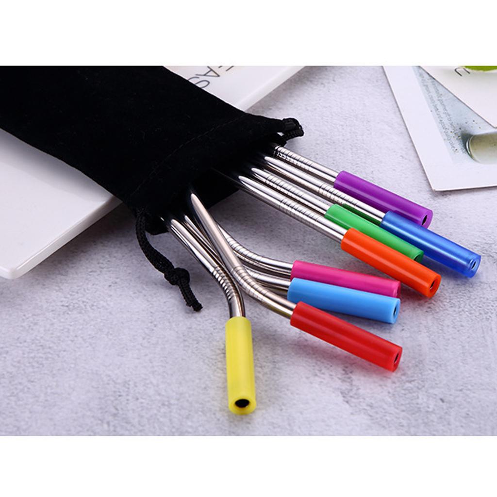 10Pcs Stainless Steel Drinking Straws Multi Colored Straw Reusable Drink Straw Tumblers Rumblers Cold Beverage