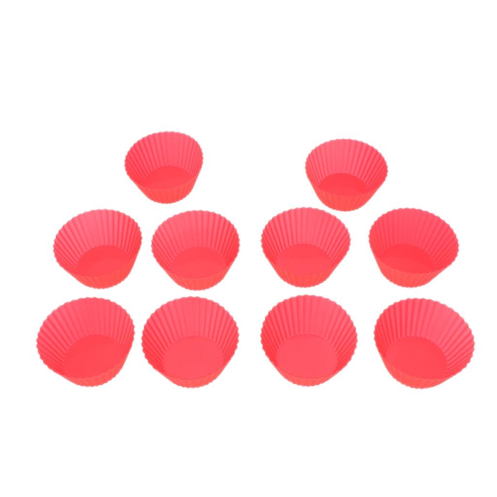 Silicone Muffin Cup Round 7cm Cake Cup Small Cake Mould Red