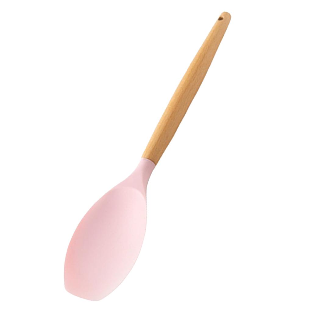 Silicone Kitchenware Silicone Cooking Utensil with Wood Handle For Kitchen H