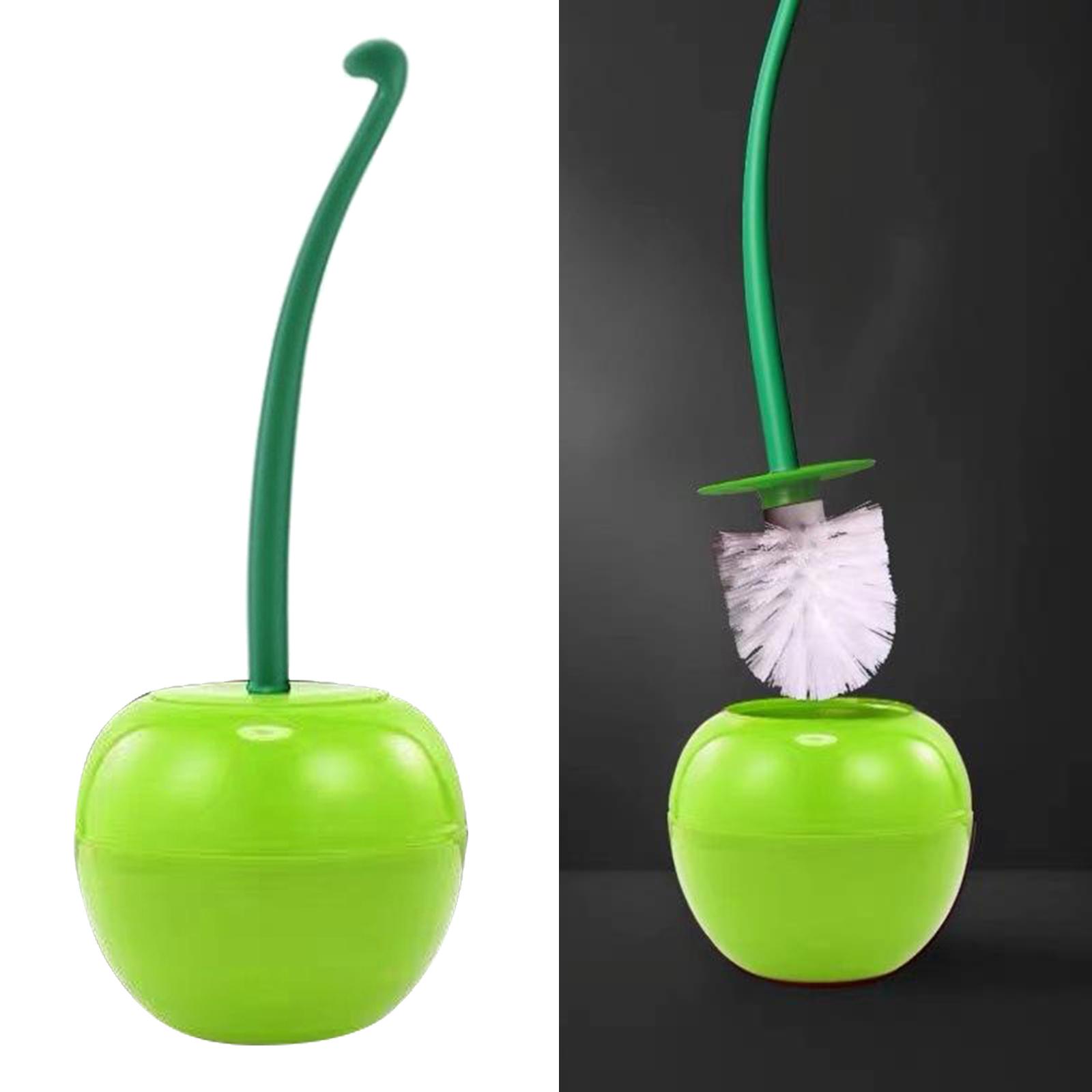 Toilet Bowl Cleaning Brush and Holder for Bathroom Deep-Cleaning Green
