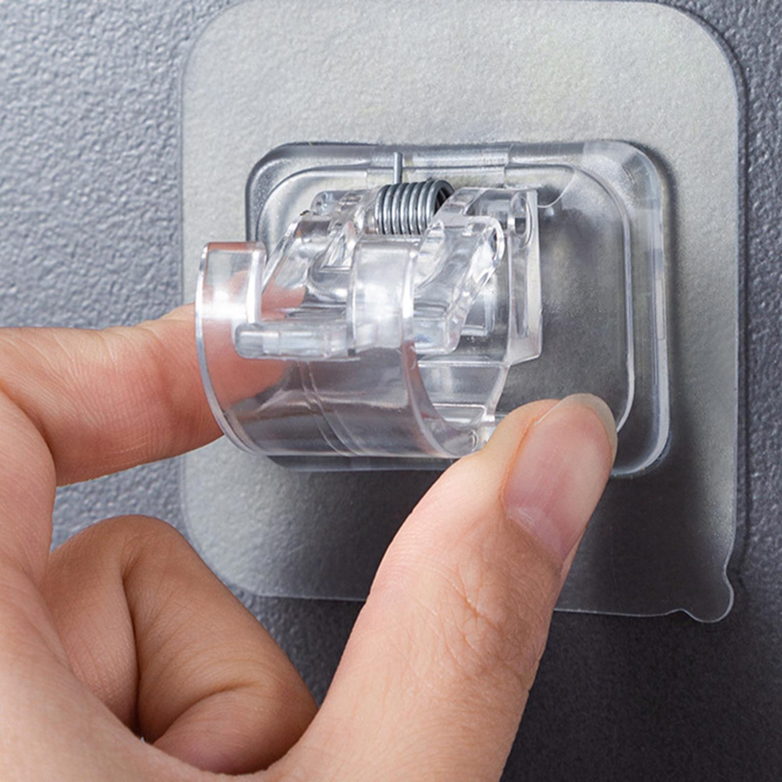 8 PCS Curtain Rod Brackets Holder Drapery Wall Mount Fixed Use Transparent