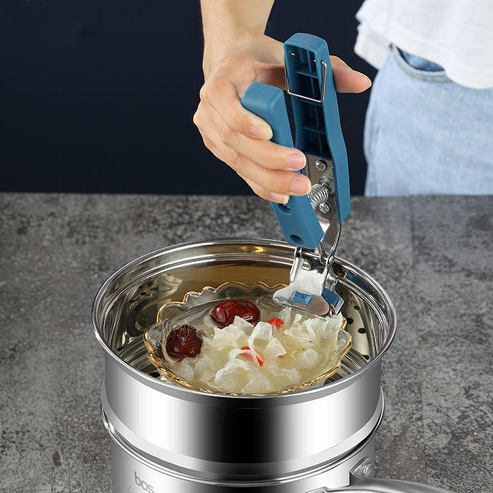 Dish Plate Clip Tongs Silicone Cooking Pinch Bowl Gripper Anti Hot