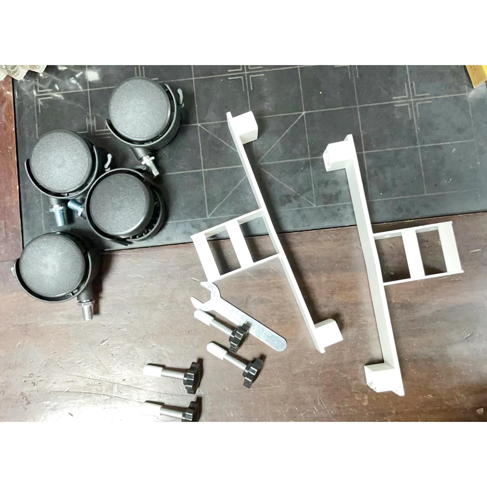 2Pcs Movable Feet Rotating Casters Moving Trolley with Wrench Universal