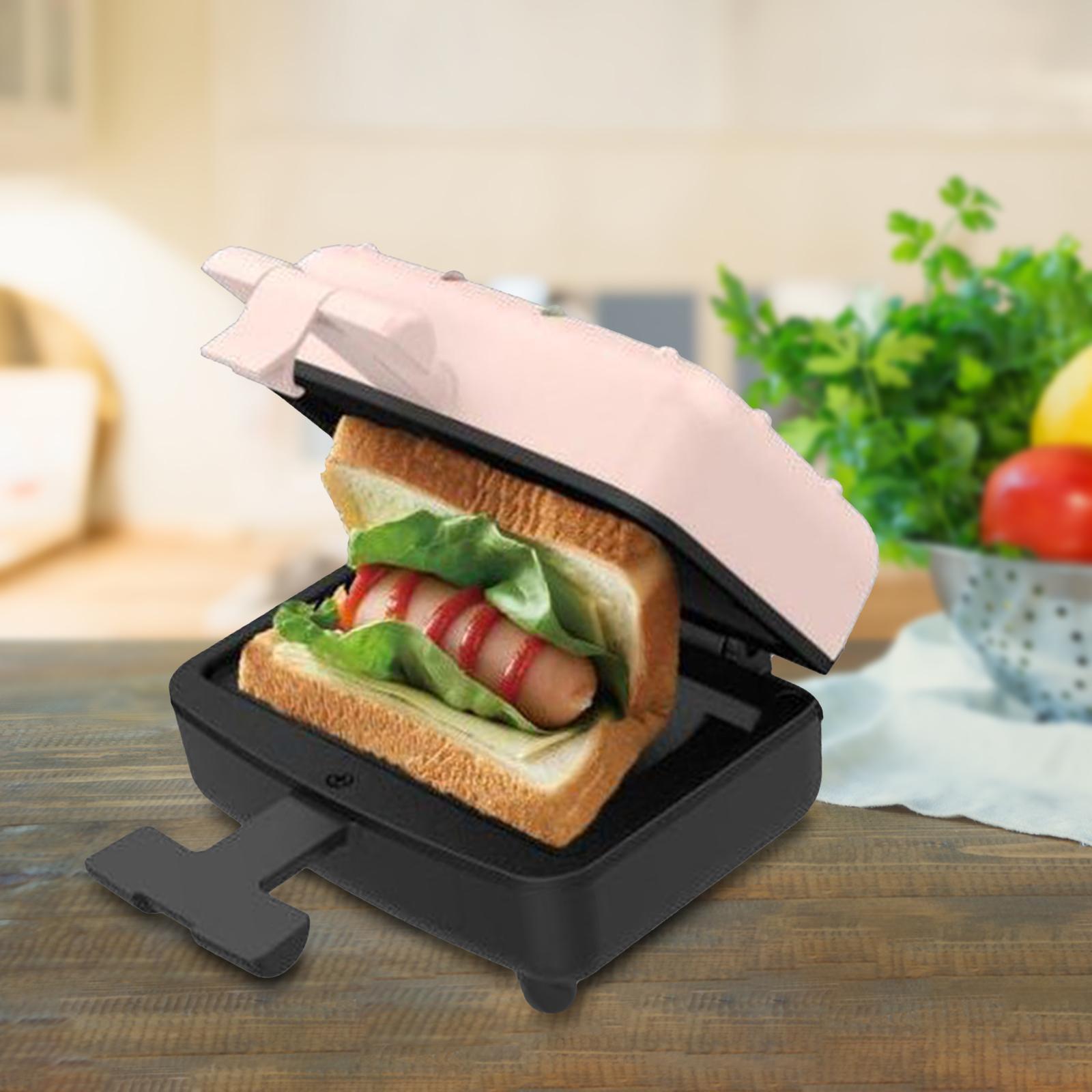 Sandwich Maker Baking Tool Deep Cooking Plates Nonstick Surface Waffle Maker pink