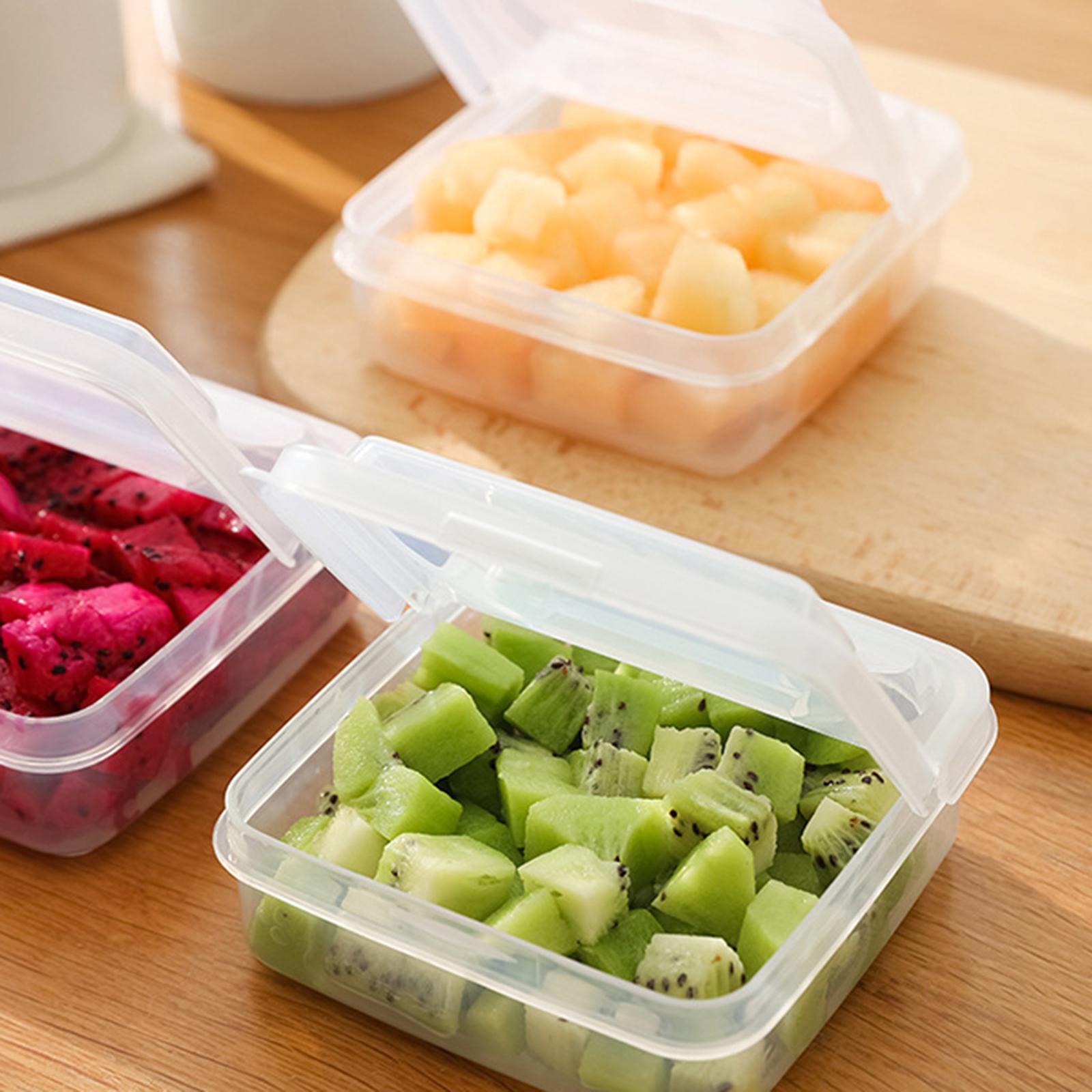 5Pcs Sliced Cheese Container Transparent Food Grade Cheese Sliced Storage Box