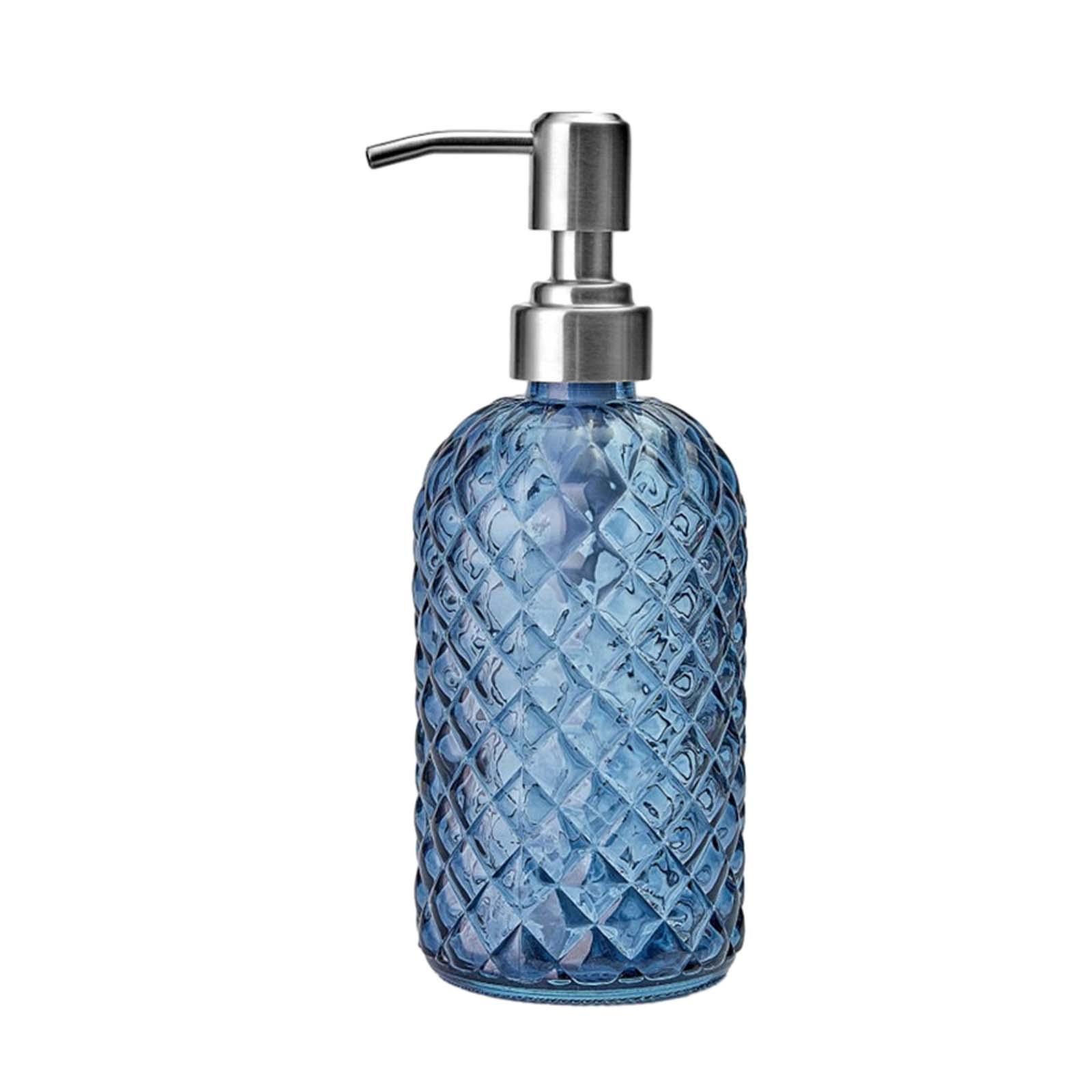 Glass Soap Dispenser Blue