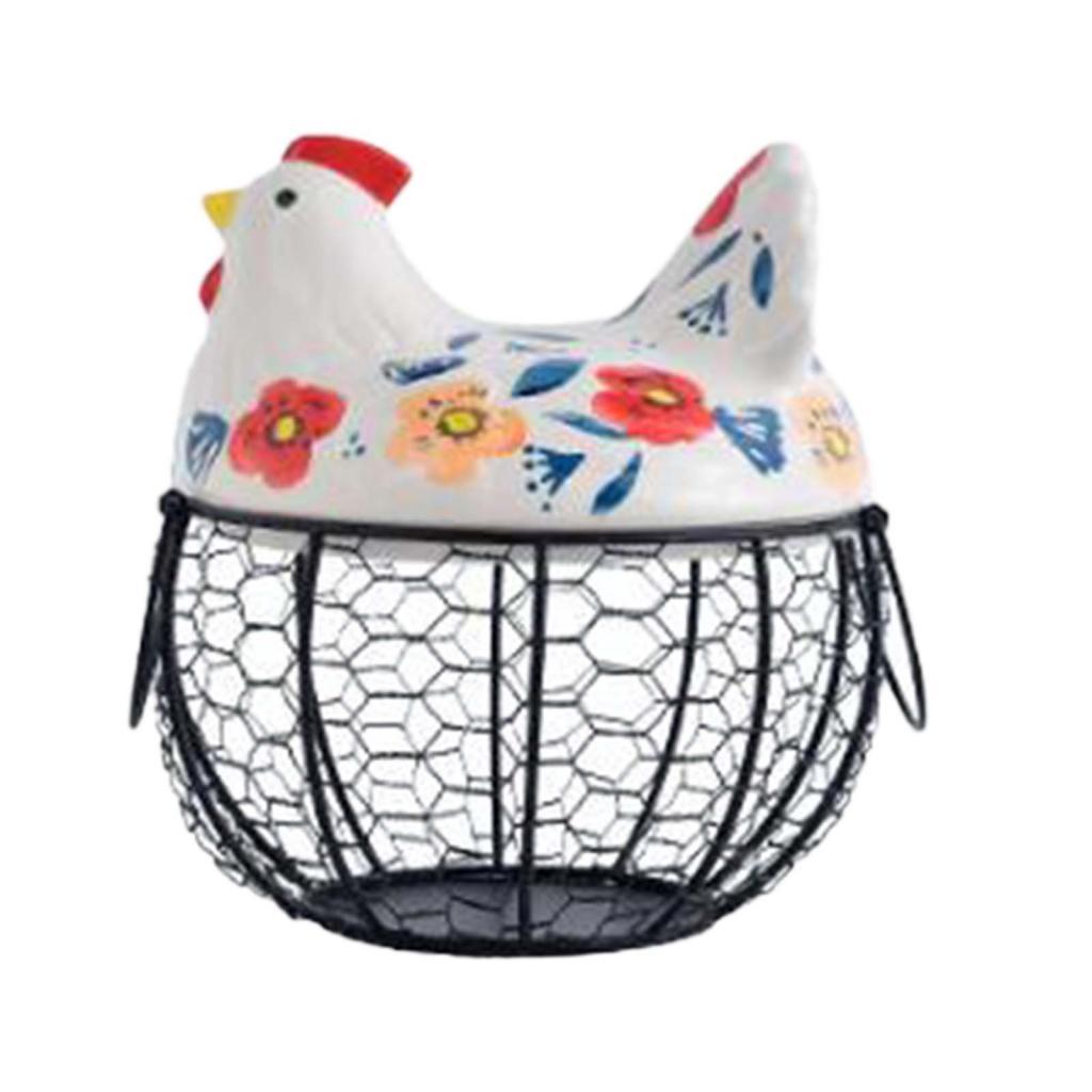 Chicken Egg Basket Metal