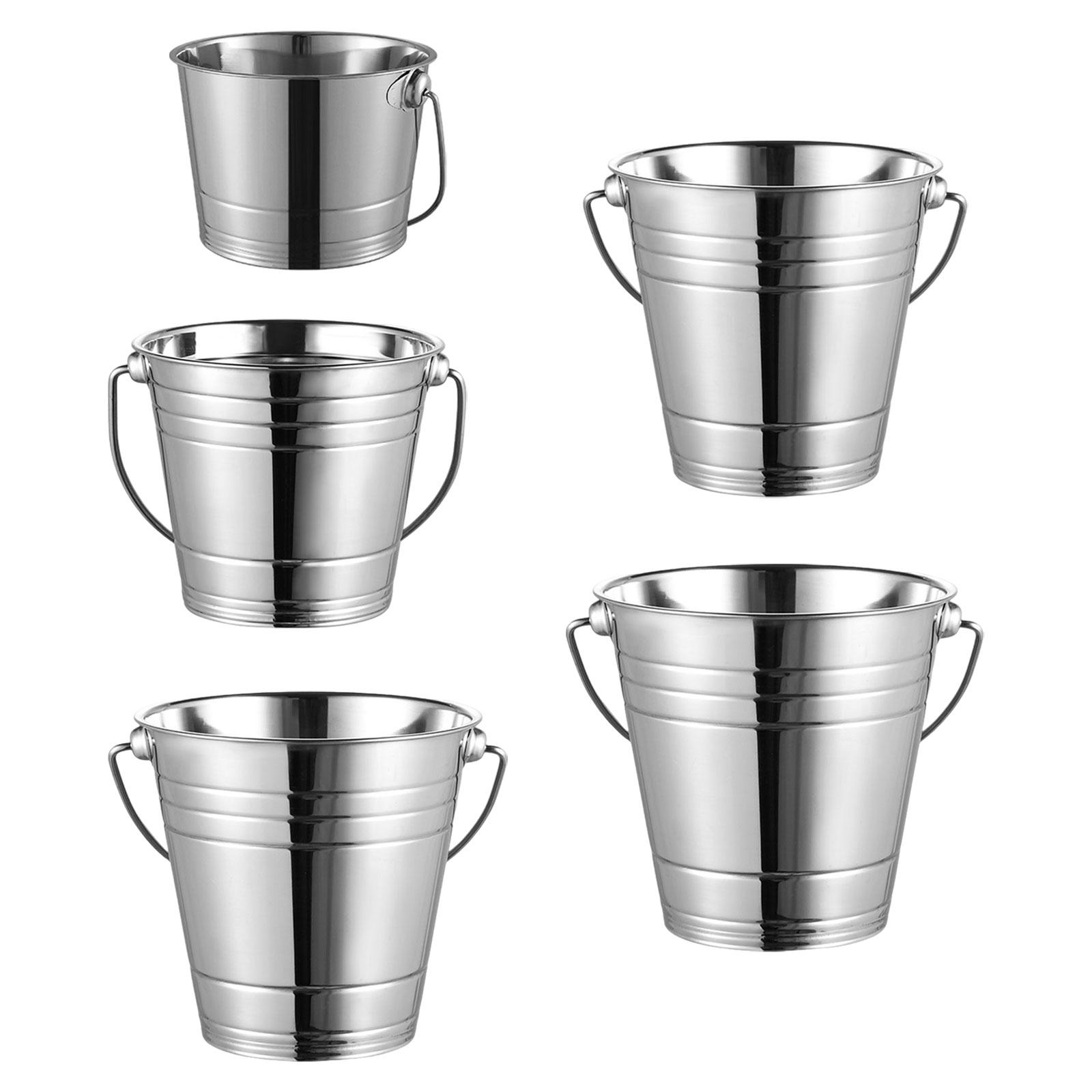 Stainless Steel Ice Bucket Multiuse for Family Gatherings Restaurant Parties 1000ML
