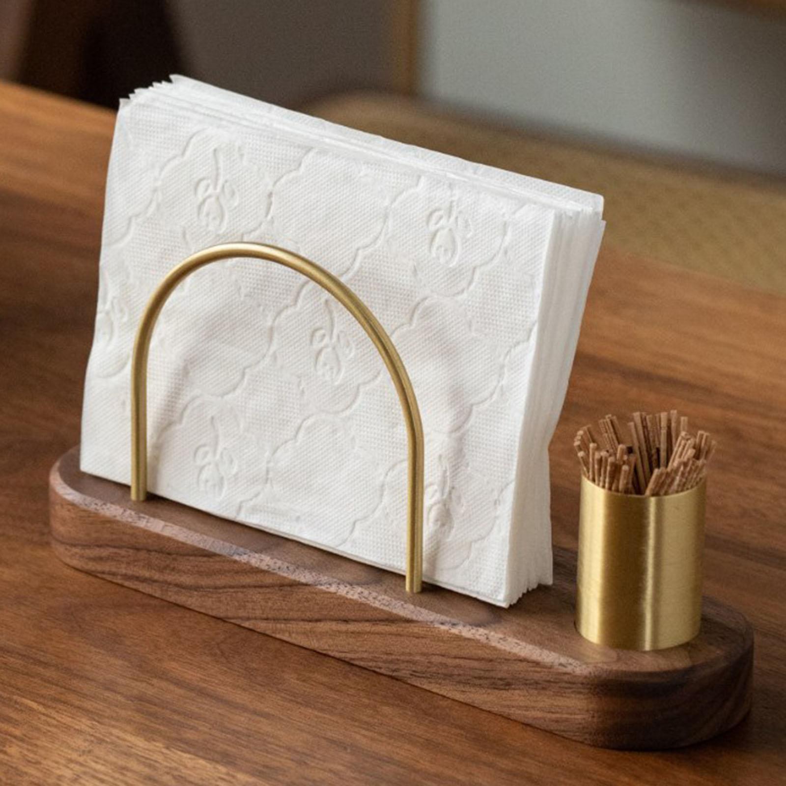 Napkin Holder with Toothpick Holder Modern for Dining Room Desktop Household