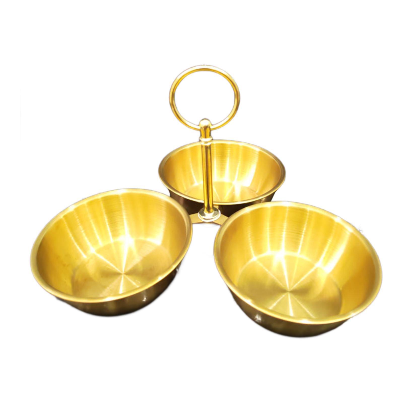 Stainless Steel 3-Compartment Snack Bowl