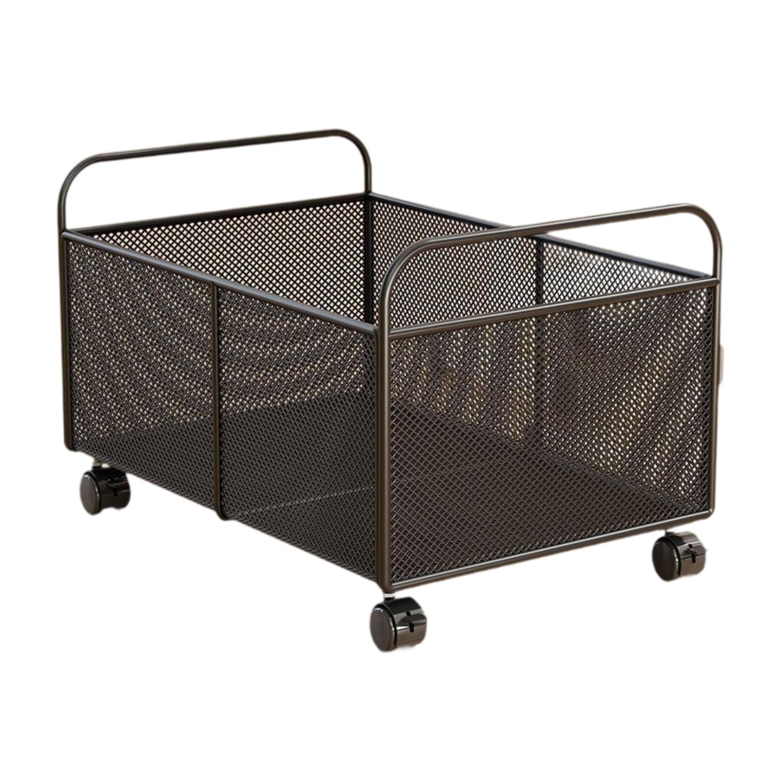 Metal Storage Basket with Wheels