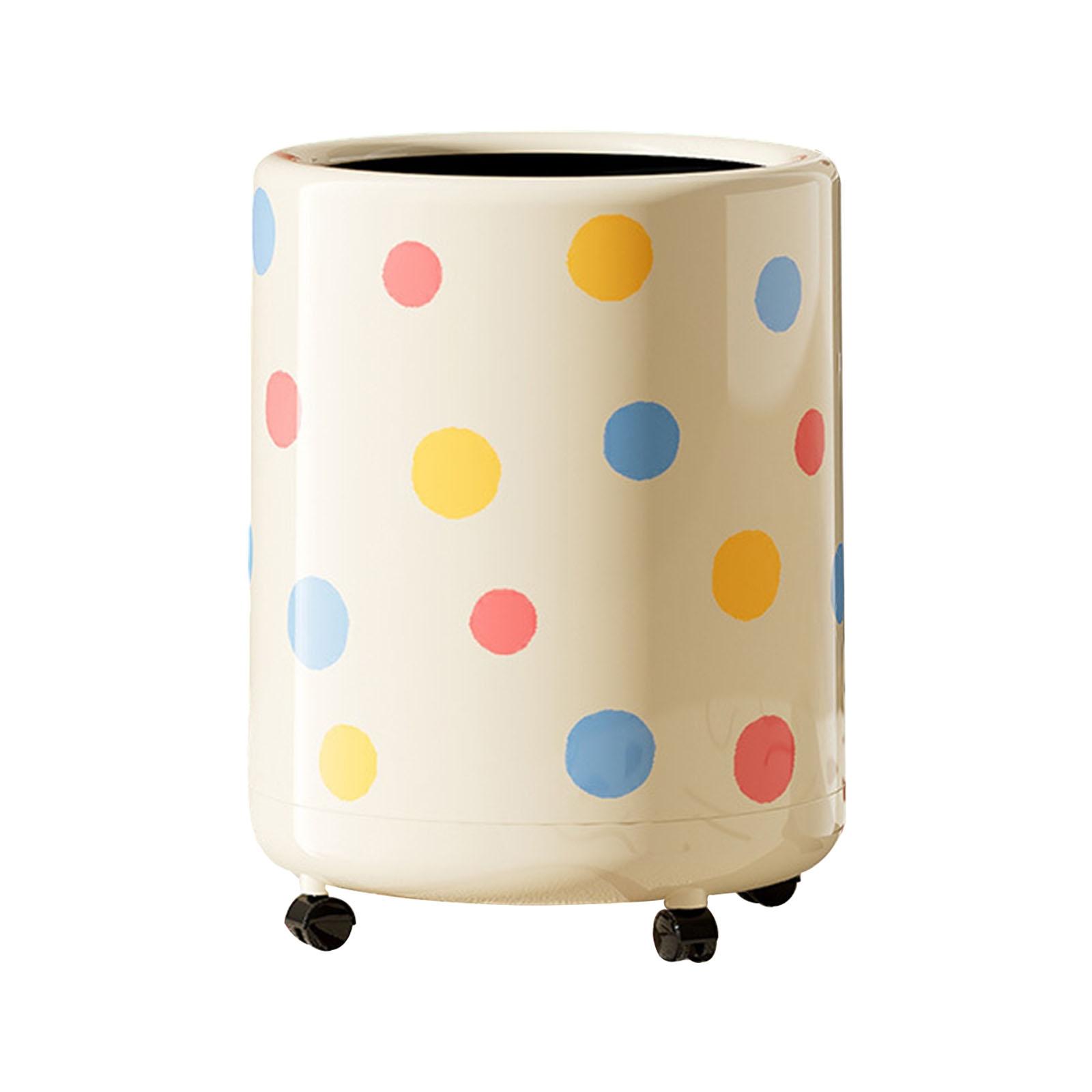 Polka Dot Trash Can