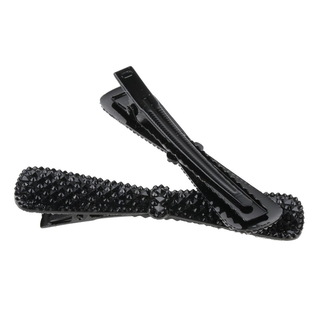 10x Black Acrylic Duckbill Clip Hair Clips Claws Styling Accessories Bow