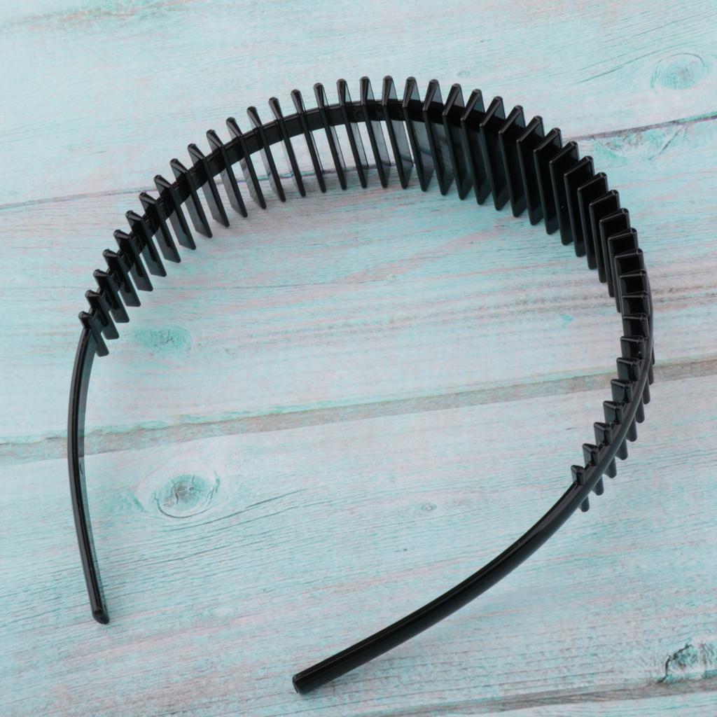 Flexible Toothed Hair Band Headband Women Hair Styling Accessories Black