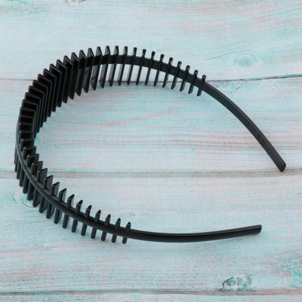 Plastic Teethed Comb Hair Hoop Flexible Hairband Headband Hair ...