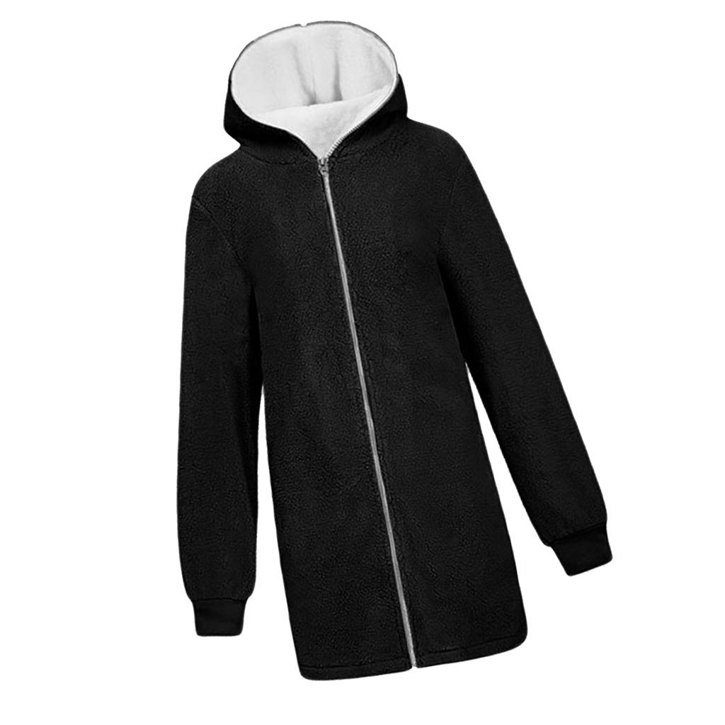 warm black zip up hoodie