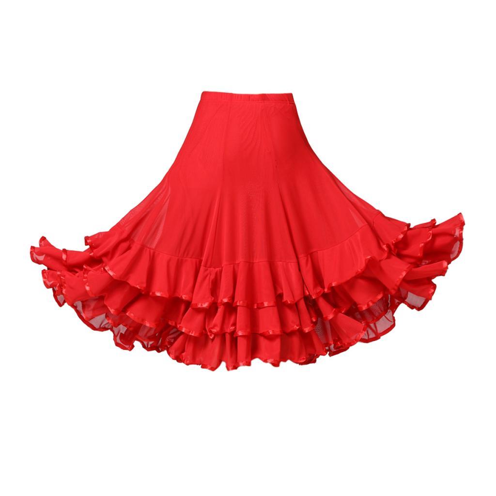 Ballroom Dance Skirt Red